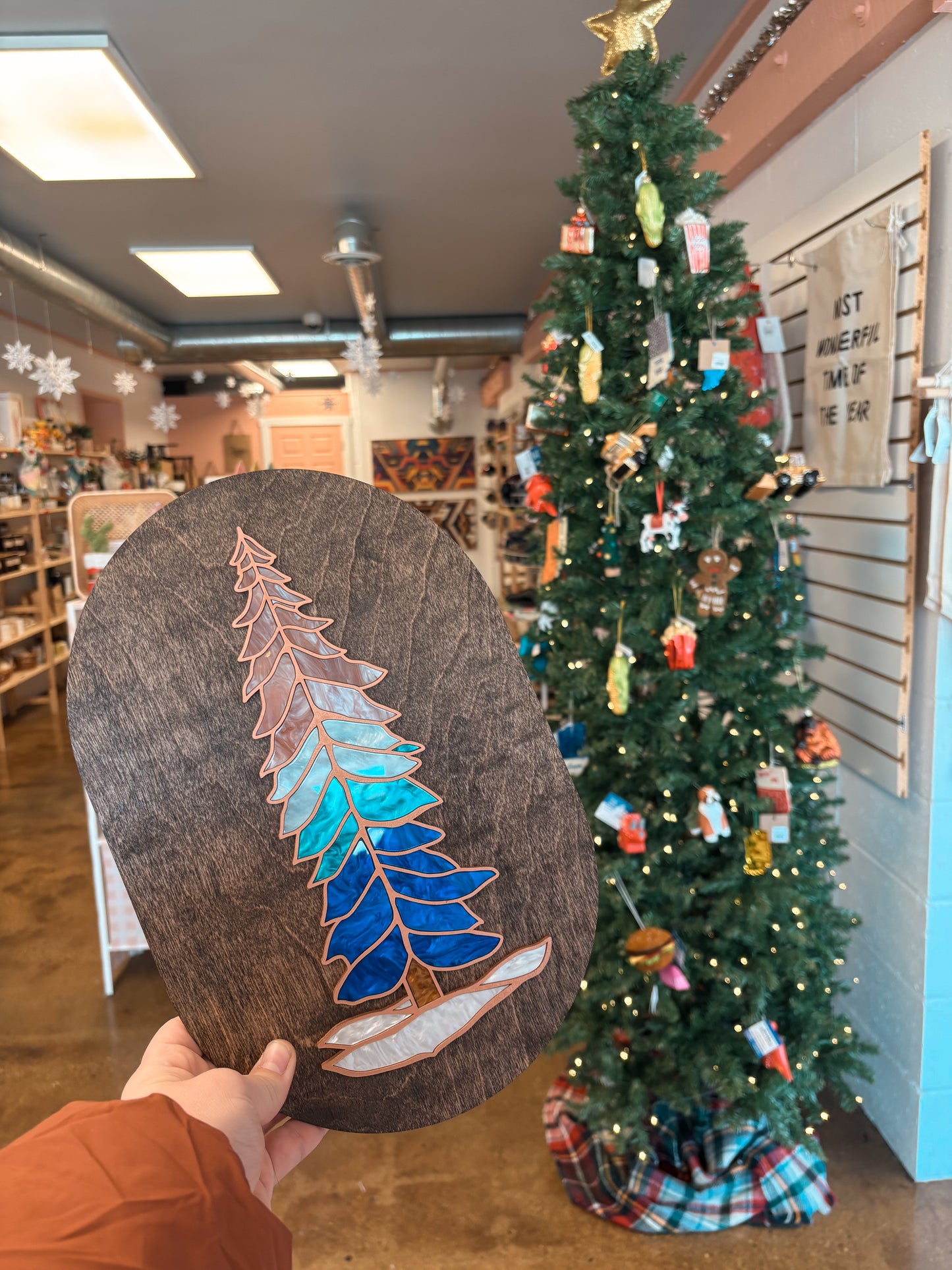 Faux Stained Glass Tree