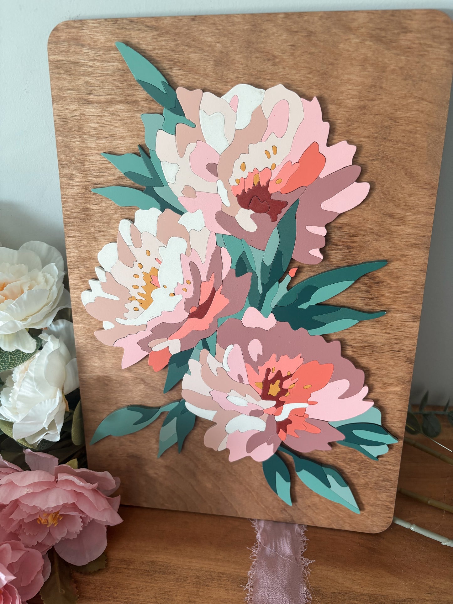 Mosaic Colorblock Peonies