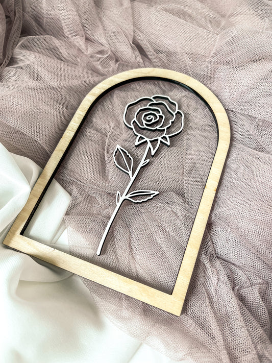 Acrylic Birth Month Flower Arch