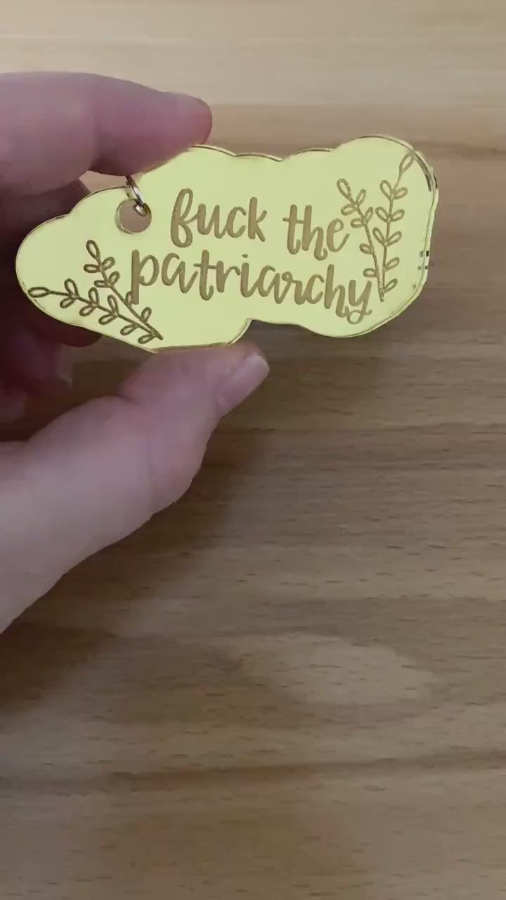 Fuck the Patriarchy Keychain, Funny Taylor Swift Gift for Her, All Too Well Taylors Version, Gift for Swiftie, Swiftie Stocking Stuffer