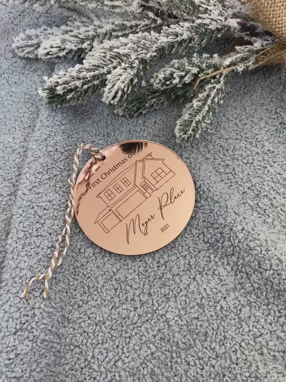 Christmas Ornament, Custom Acrylic Ornament, Personalized Ornament New House, Christmas Ornaments Personalized, Ornaments 2021, Christmas