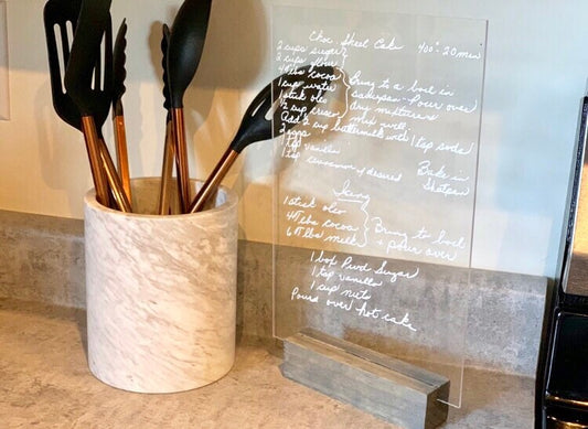 Custom Engraved Acrylic Recipe Handwriting Sign, Personalized Handwriting Sign, Handwriting Gift, Laser Cut Sign