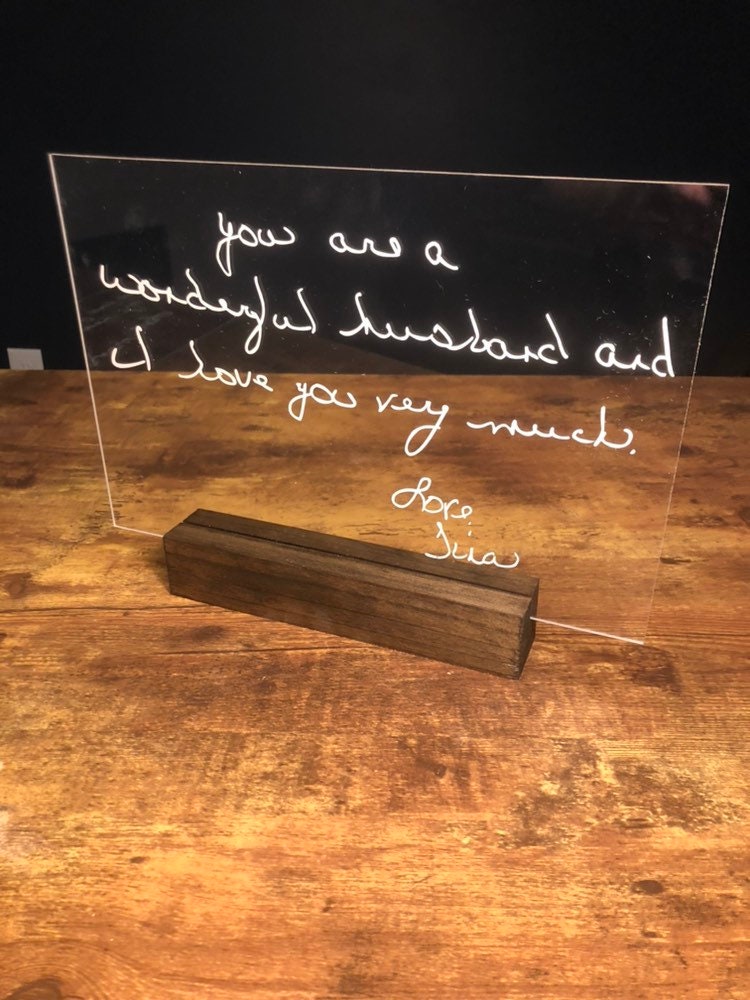Custom Engraved Handwriting Sign, Personalized Handwriting Sign, Handwriting Gift, Acrylic Sign, Christmas Gift 2021, Laser Engraved