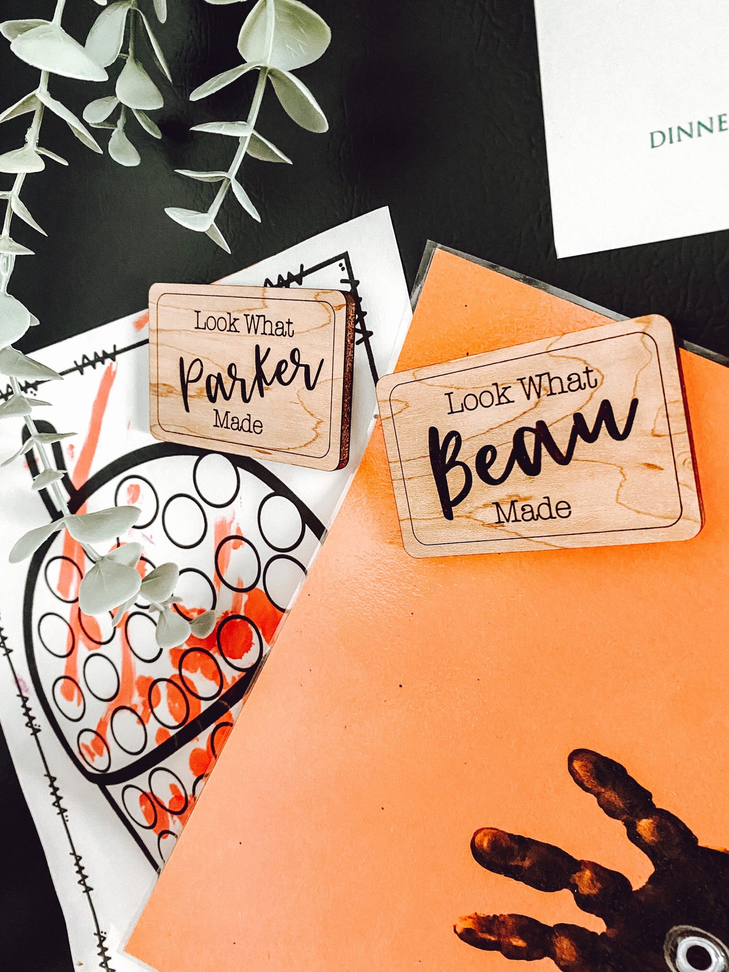 Look What I Made Magnet, Art Display Magnet, Personalized Kids Magnet, Engraved Wood Magnet, Custom Refrigerator Magnet