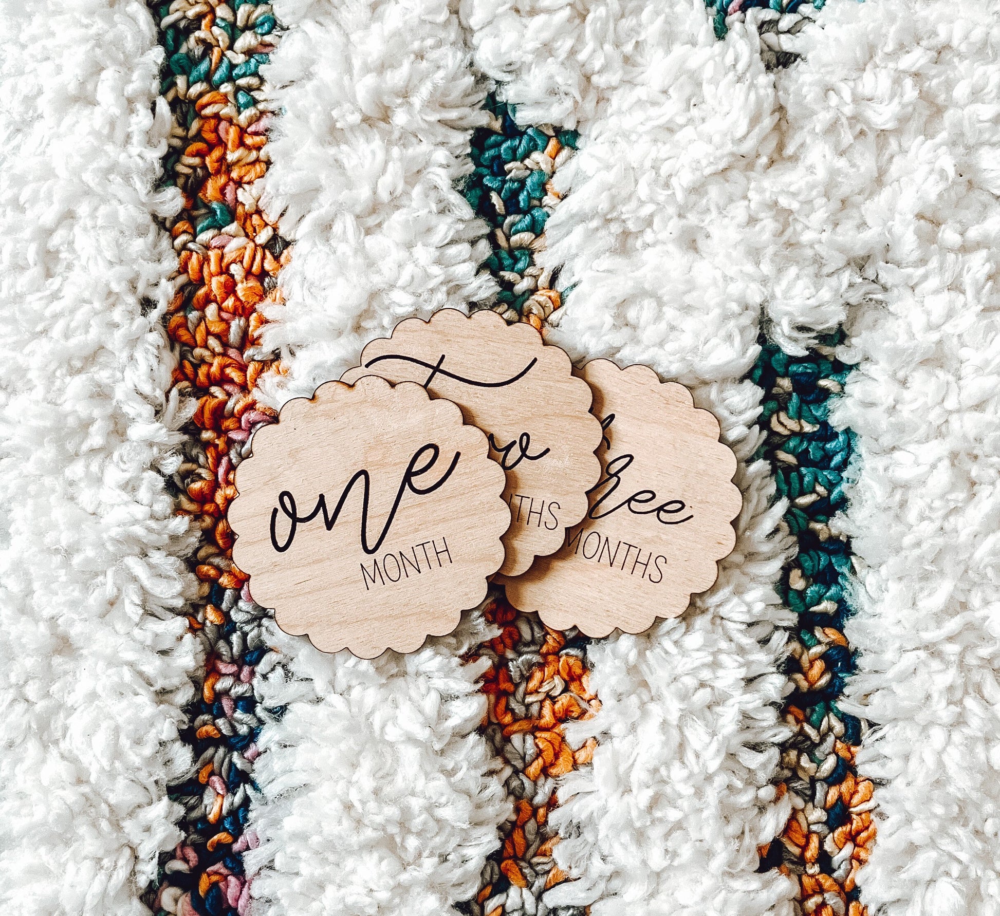 Baby Monthly Milestone Markers, Laser Engraved Wood Monthly Markers, Baby Photo Props, Newborn and Birth Announcement, Baby Shower Gift
