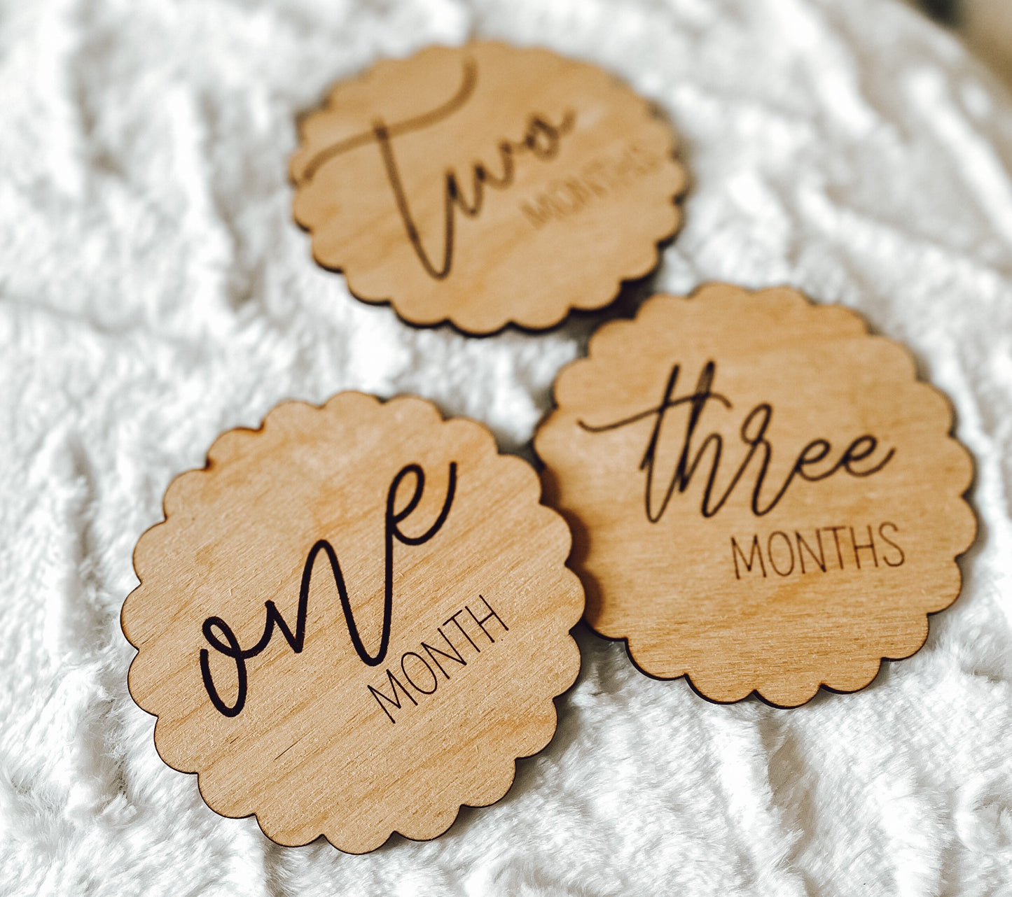 Baby Monthly Milestone Markers, Laser Engraved Wood Monthly Markers, Baby Photo Props, Newborn and Birth Announcement, Baby Shower Gift