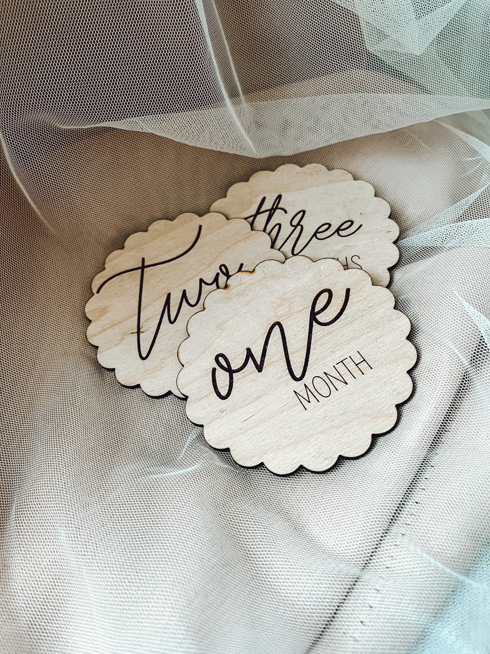 Baby Monthly Milestone Markers, Laser Engraved Wood Monthly Markers, Baby Photo Props, Newborn and Birth Announcement, Baby Shower Gift