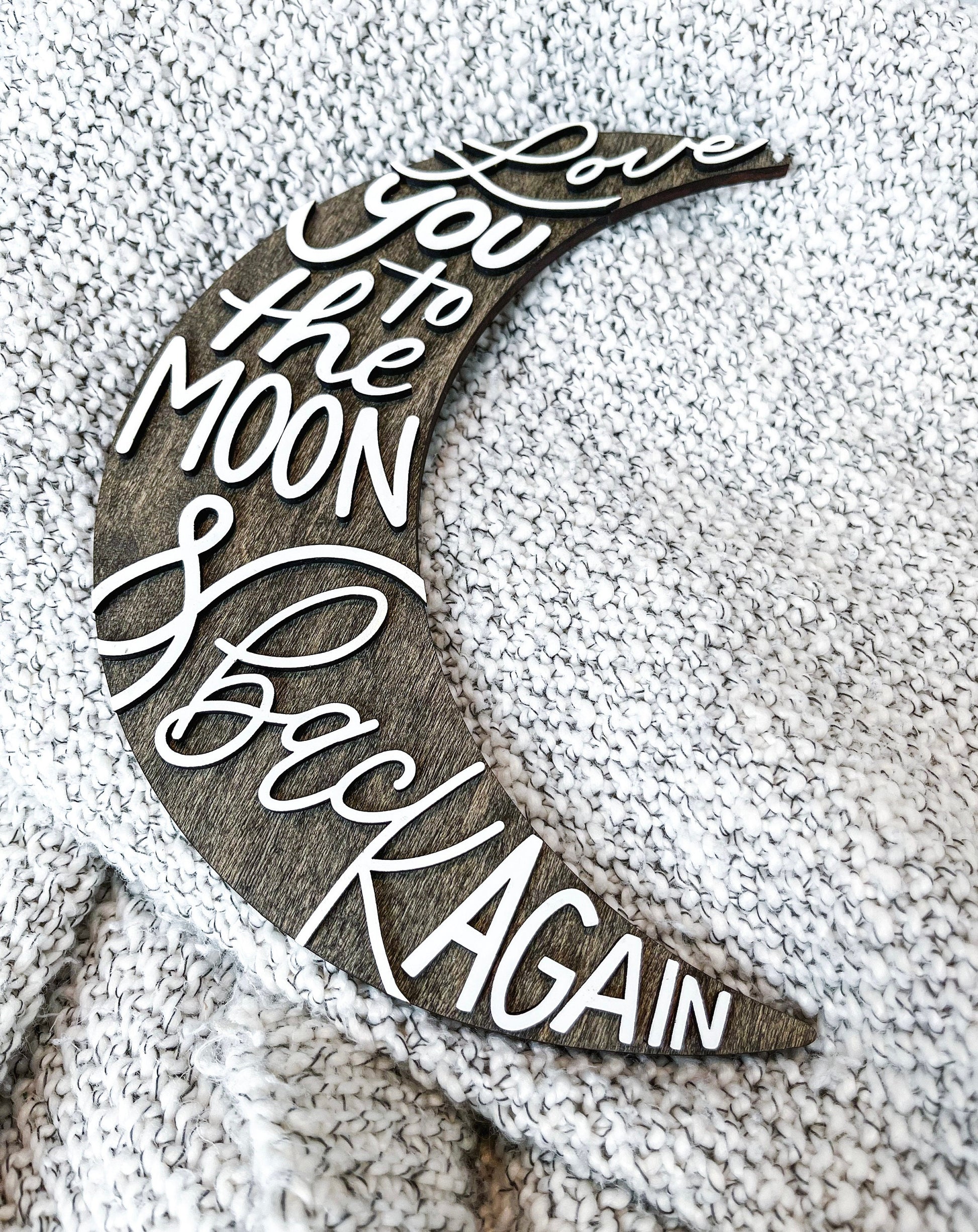 Love You To The Moon & Back Nursery Moon Decor, Nursery Decor, Kids Room Sign, Little Boy Decor, Boys Room Sign, Baby Shower Gift