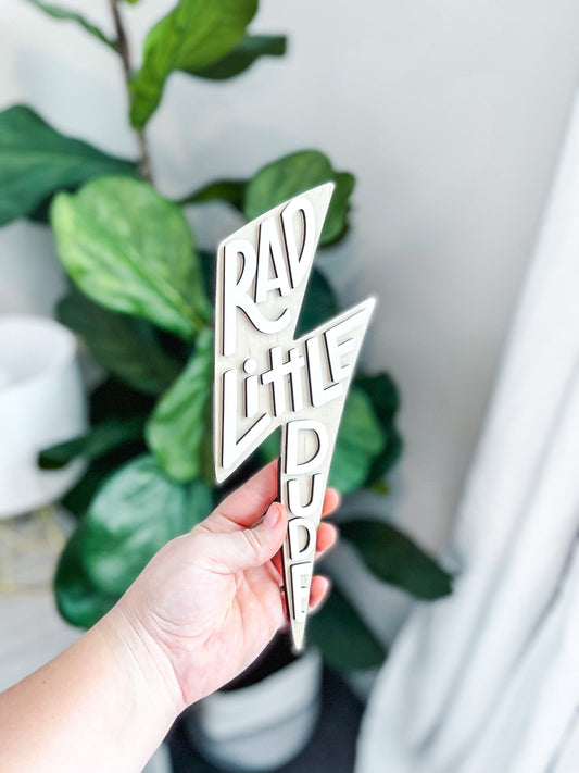 Rad Little Dude, Boy Nursery Decor, Kids Room Sign, Little Boy Decor, Boys Room Sign, Play Room Decor, Baby Shower Gift, Baby Name Sign
