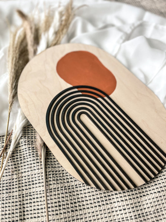 Boho Rainbow Arch Wood Sign Large, Arch Modern Wall Decor, Feminine Wall Art, Modern Boho, Minimalist, Laser Cut Decor, Boho Home Decor