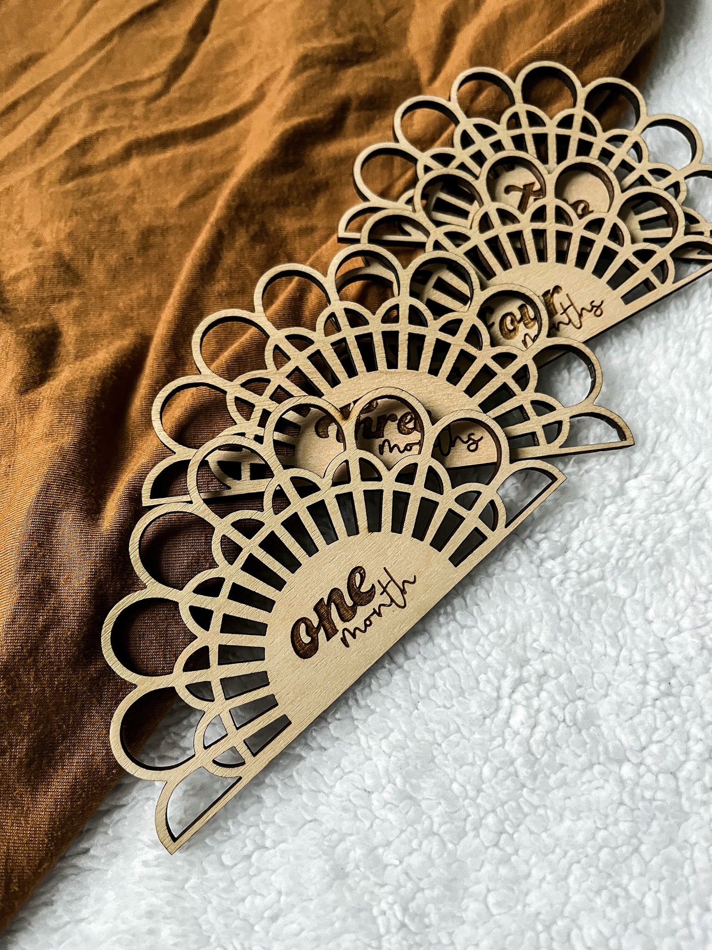 Boho Baby Monthly Milestone Markers, Laser Engraved Wood Monthly Markers, Baby Photo Props, Newborn and Birth Announcement, Baby Shower Gift
