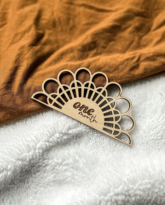 Boho Baby Monthly Milestone Markers, Laser Engraved Wood Monthly Markers, Baby Photo Props, Newborn and Birth Announcement, Baby Shower Gift