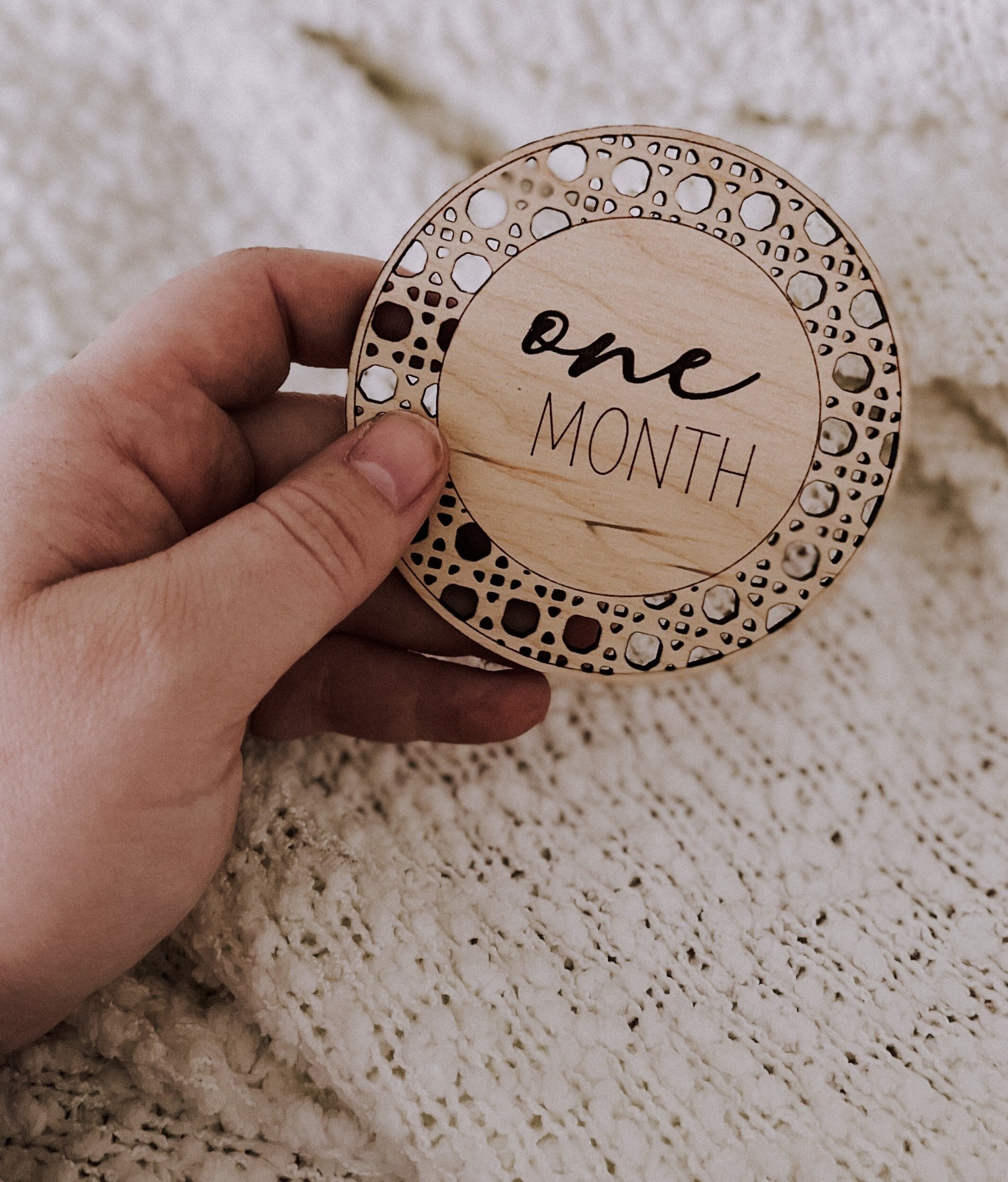 Boho Baby Monthly Milestone Markers, Laser Engraved Wood Monthly Markers, Baby Photo Props, Newborn and Birth Announcement, Baby Shower Gift