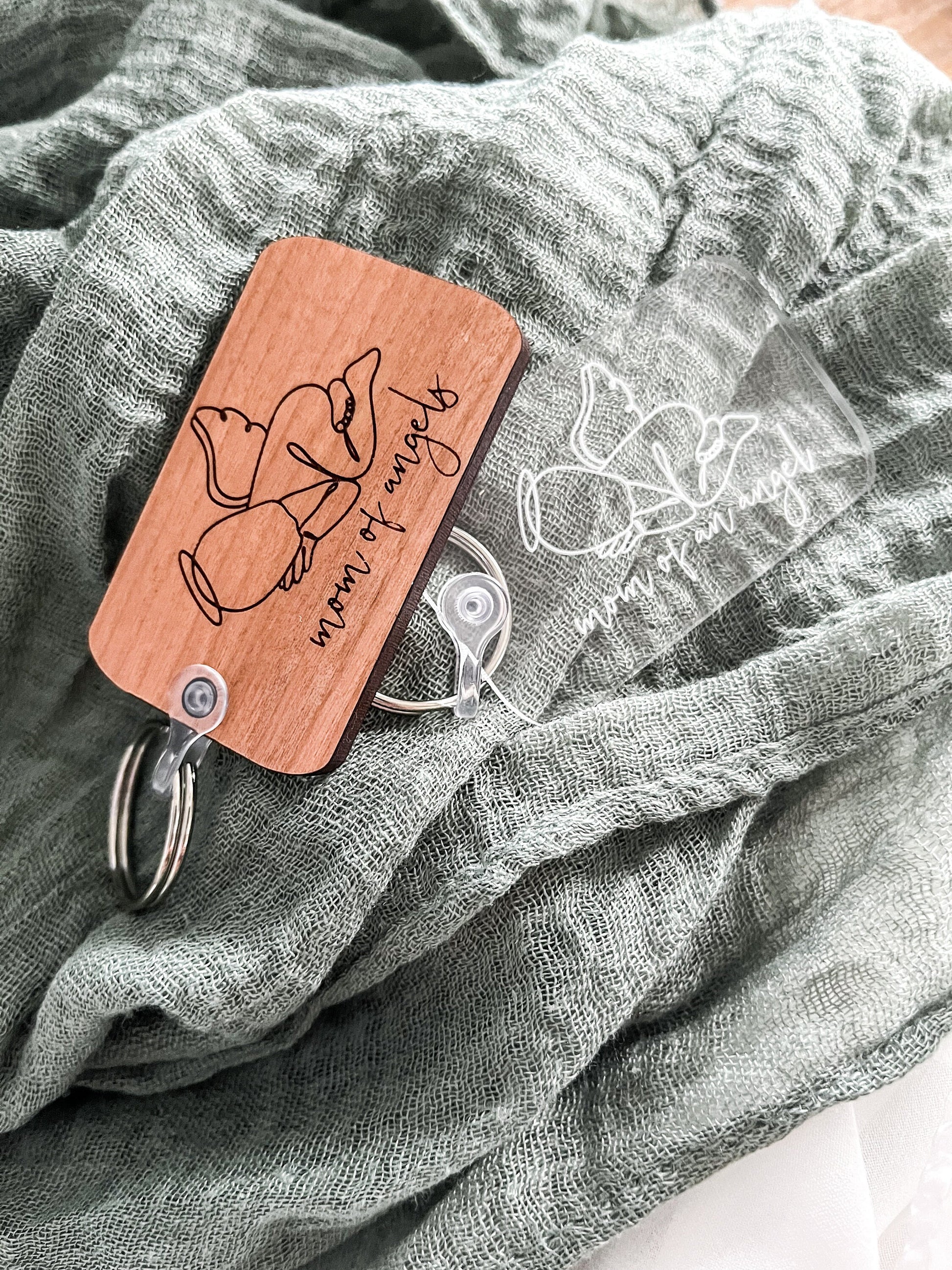 Mom of Angels Keychain, Miscarriage Keychain, Stillborn Keepsake, Angel Baby, Infant Loss Gift, Baby Loss, Stillborn Memorial, Infant Loss