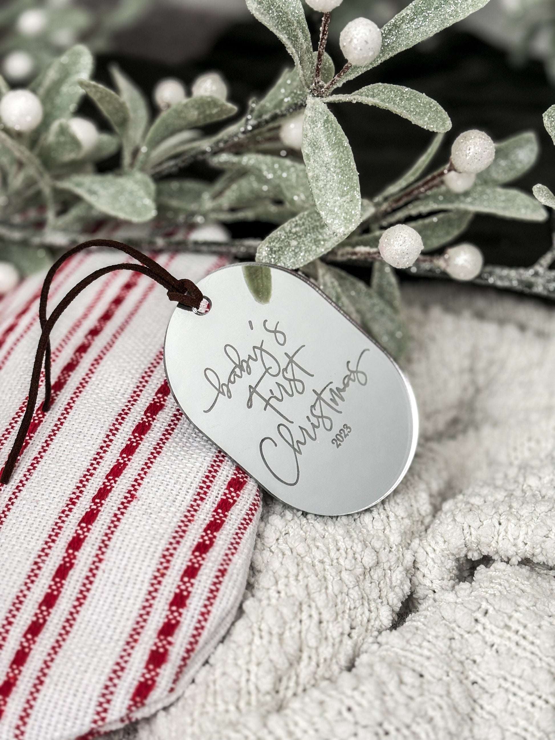 Baby's First Christmas Acrylic Ornament, Custom New Parents Ornament, Baby Boy, Baby Boy, Gift for New Parents, Baby's First