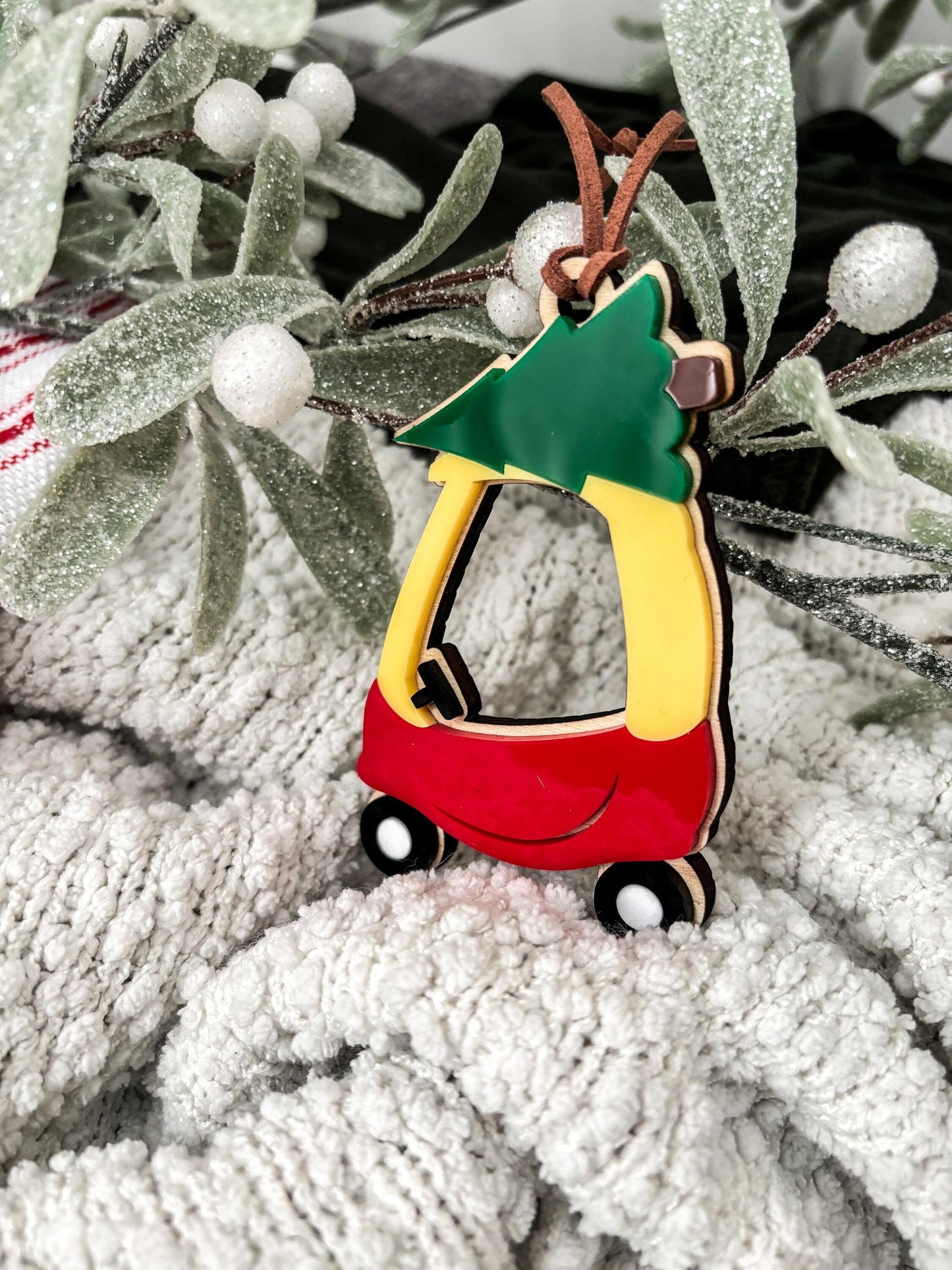 Cozy Coupe Christmas Ornament, Baby's First Christmas, Baby Christmas Ornament, Cozy Coupe Ornament, Laser Cut Ornament