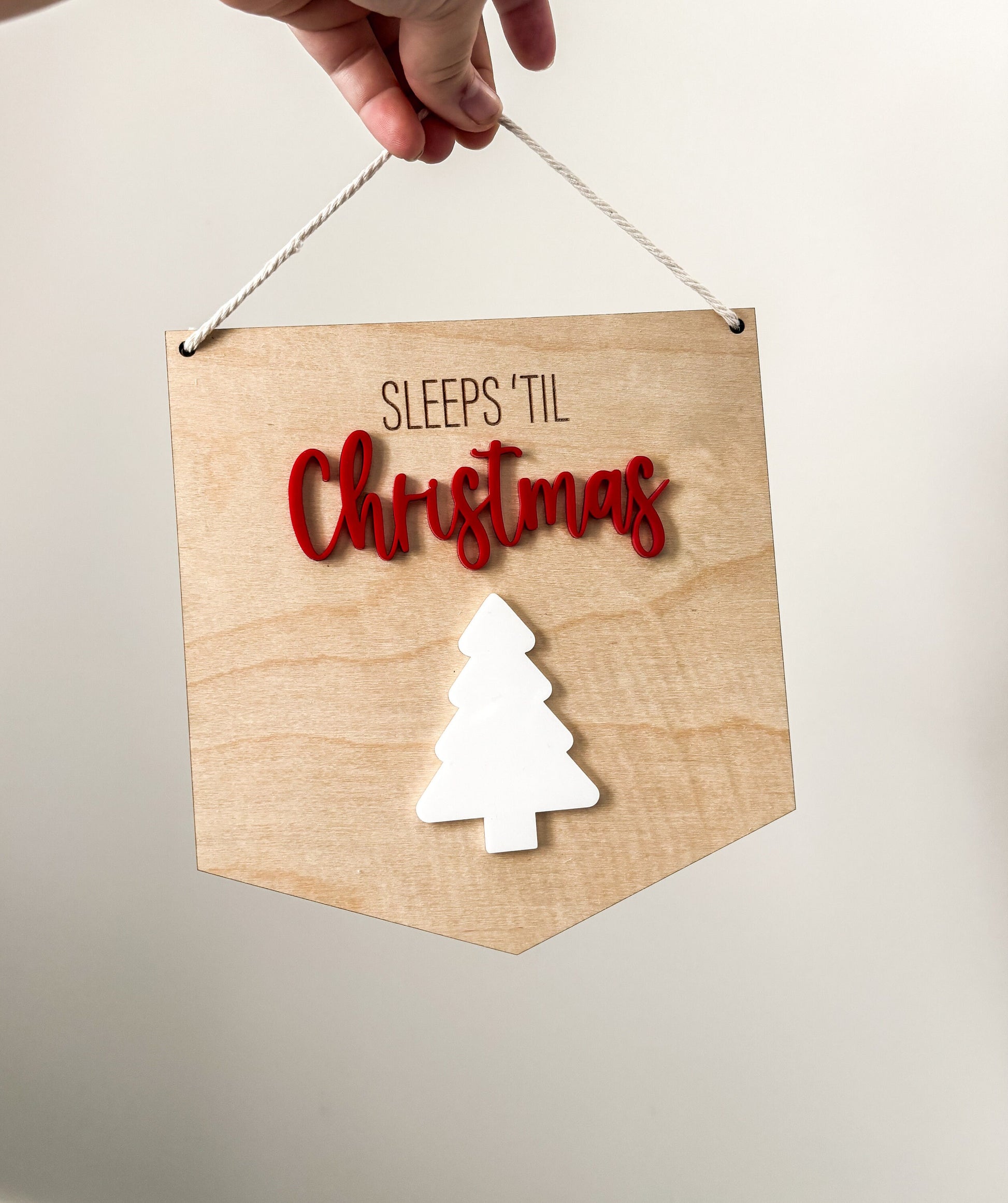 Christmas Countdown Sign, Sleeps until Santa Visits, Christmas Countdown, Modern Christmas, Sleeps Until Christmas, Days Until Christmas