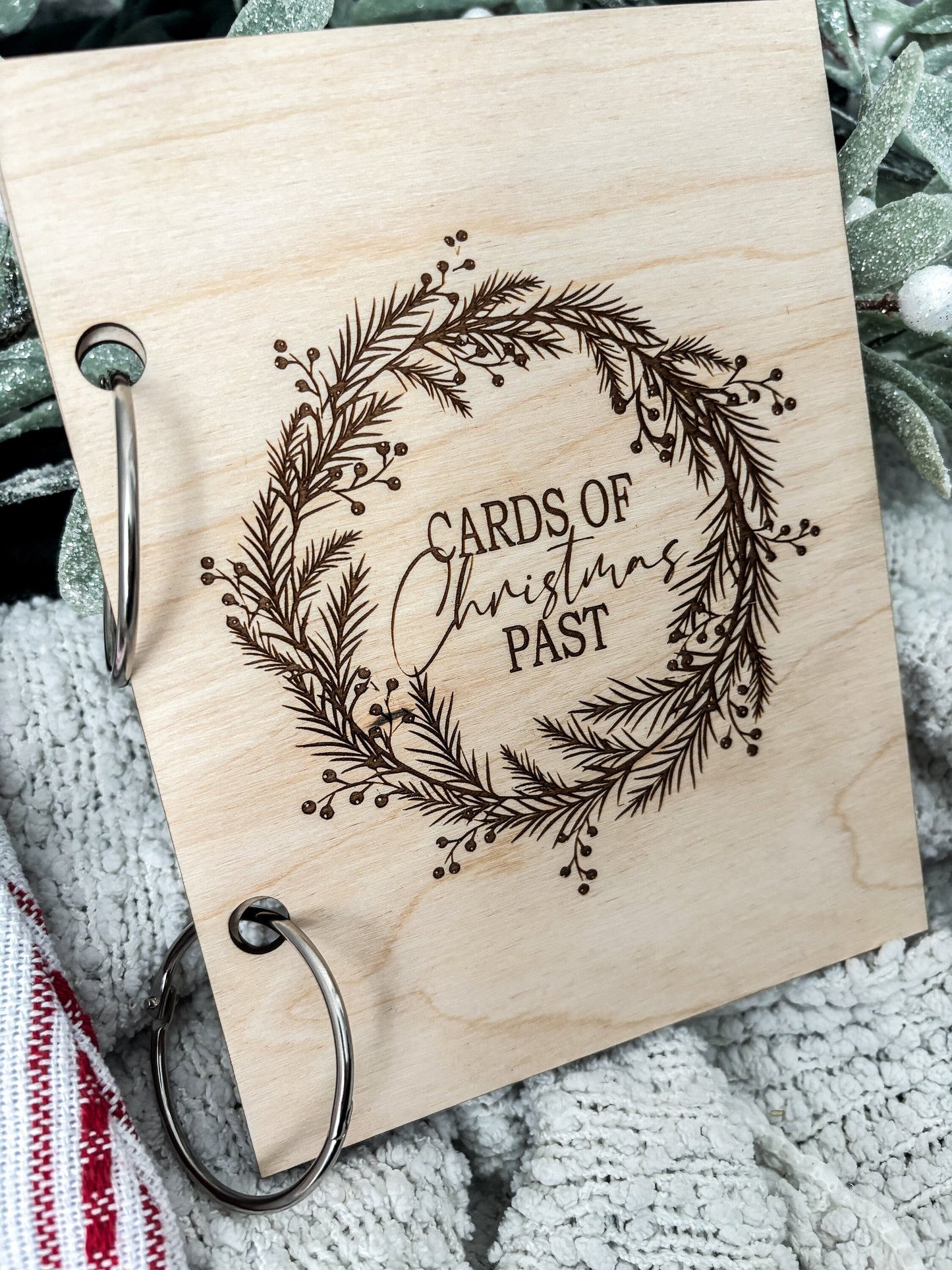 Christmas Card Keeper, Cards of Christmas Past, Card Storage, Wood Card Keeper, Christmas Cards, Card Binder