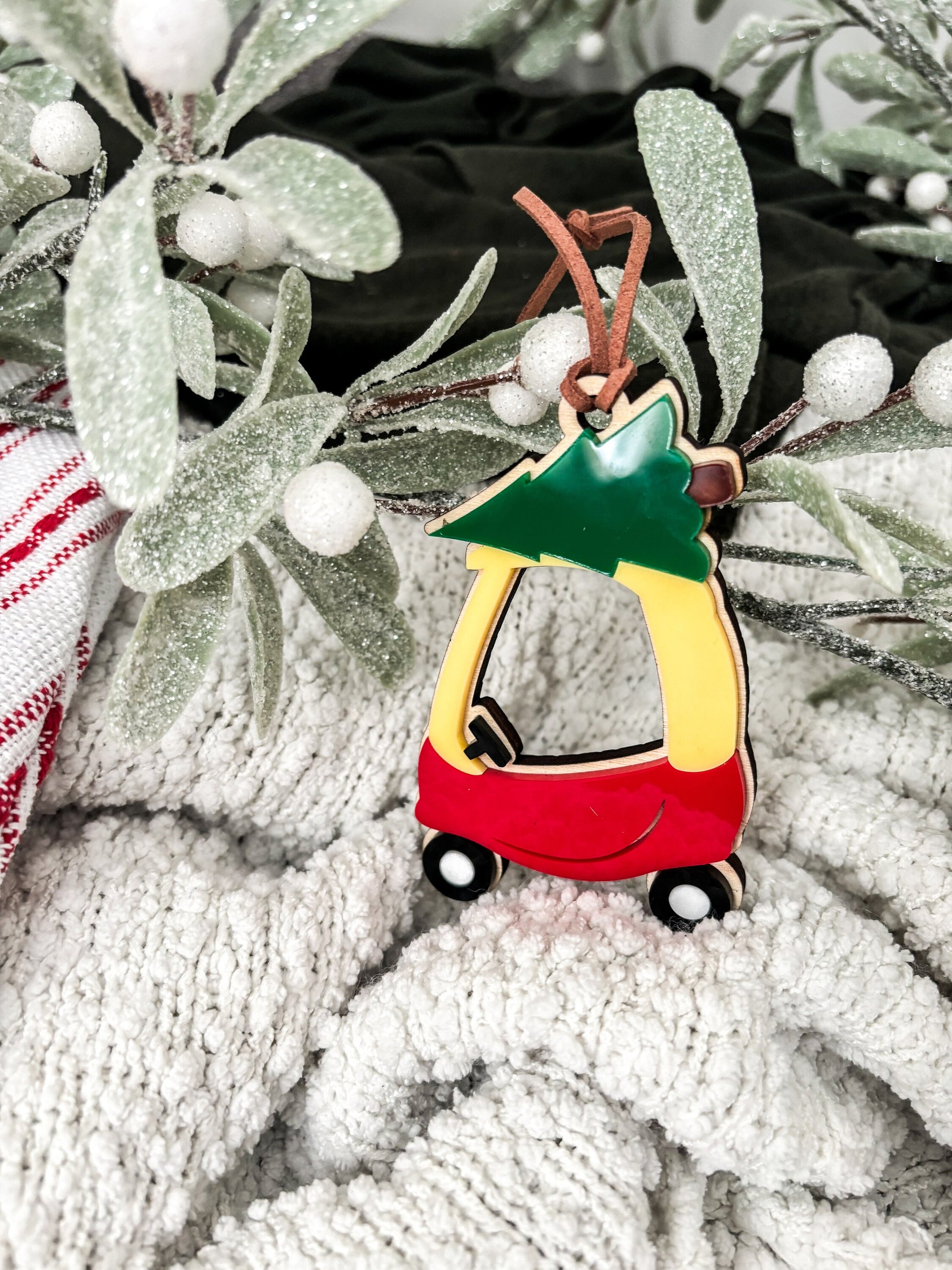 Cozy Coupe Christmas Ornament, Baby's First Christmas, Baby Christmas Ornament, Cozy Coupe Ornament, Laser Cut Ornament