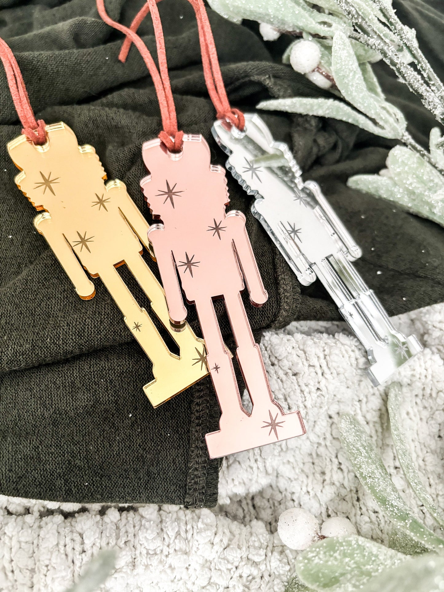 Acrylic Nutcracker Ornament, Modern Christmas Decor, Christmas Tree Decoration, The Nutcracker