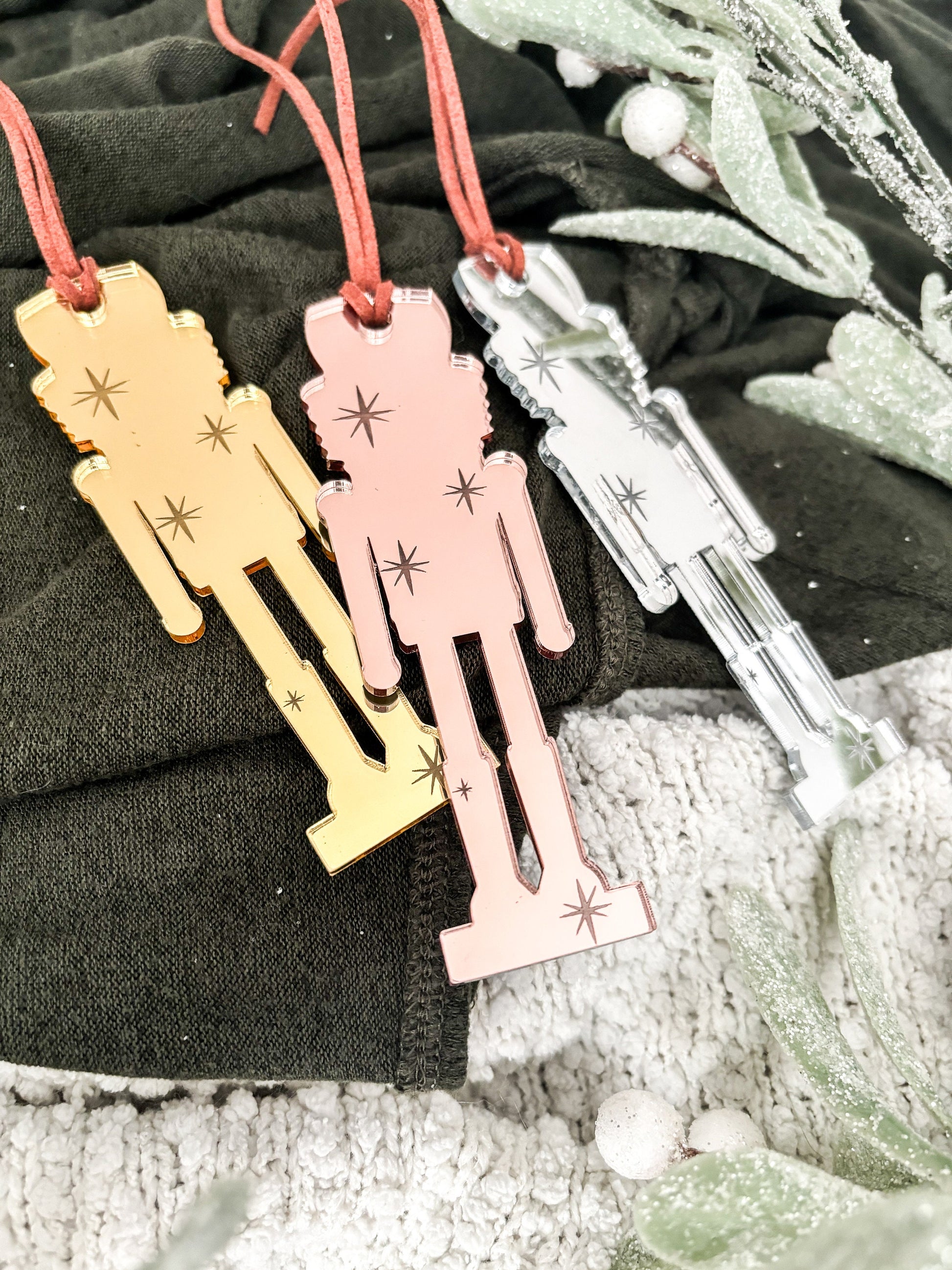 Acrylic Nutcracker Ornament, Modern Christmas Decor, Christmas Tree Decoration, The Nutcracker