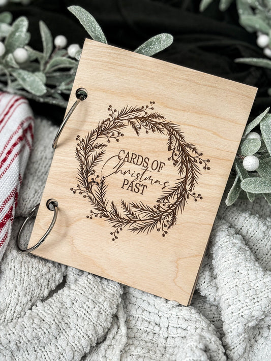 Christmas Card Keeper, Cards of Christmas Past, Card Storage, Wood Card Keeper, Christmas Cards, Card Binder