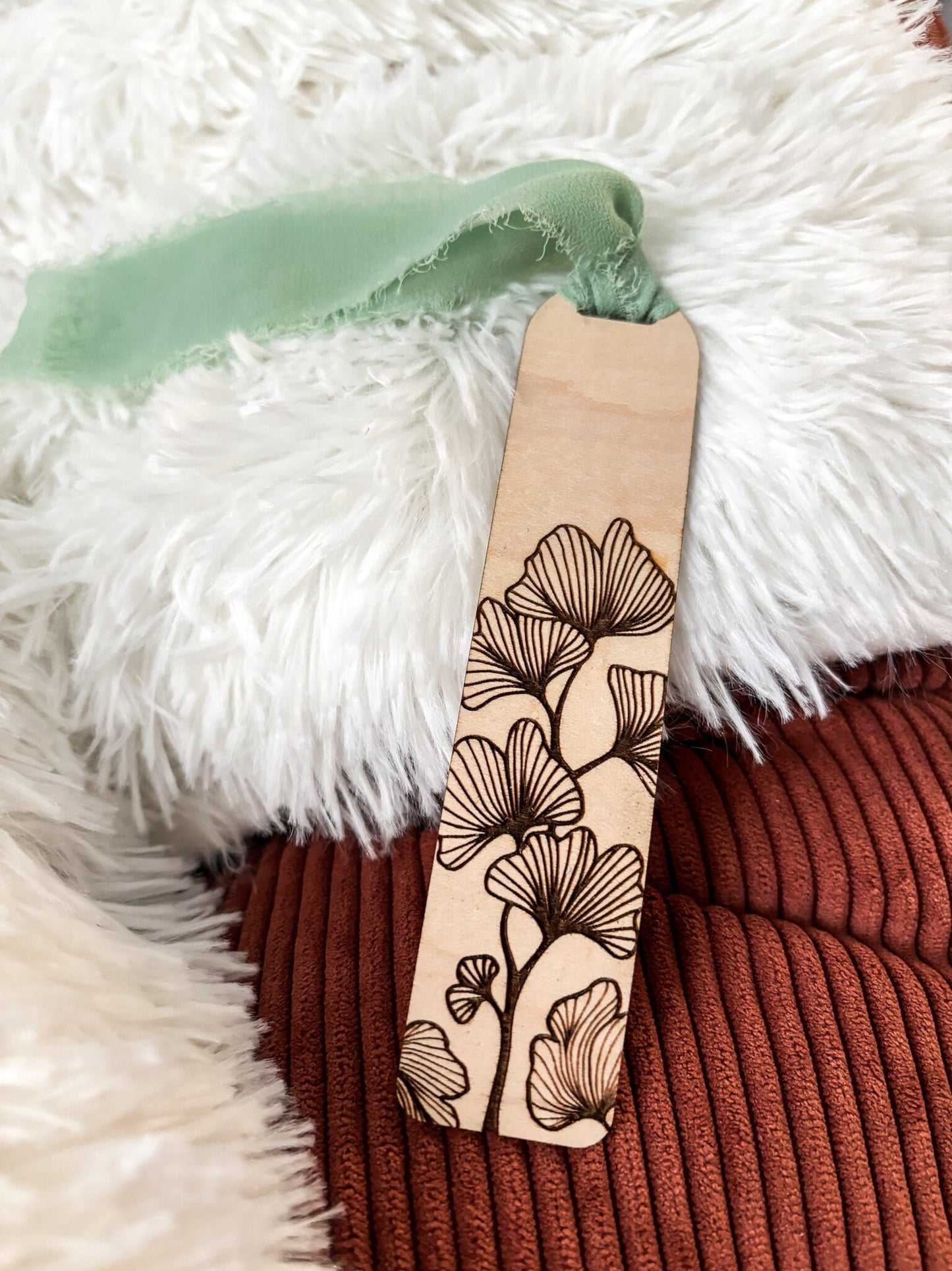 Greenery Designs Wood Bookmark, Acrylic Leaves Bookmark, Funny Bookmark Gift, Laser Engraved Bookmark, Aesthetic Floral Acrylic Bookmark