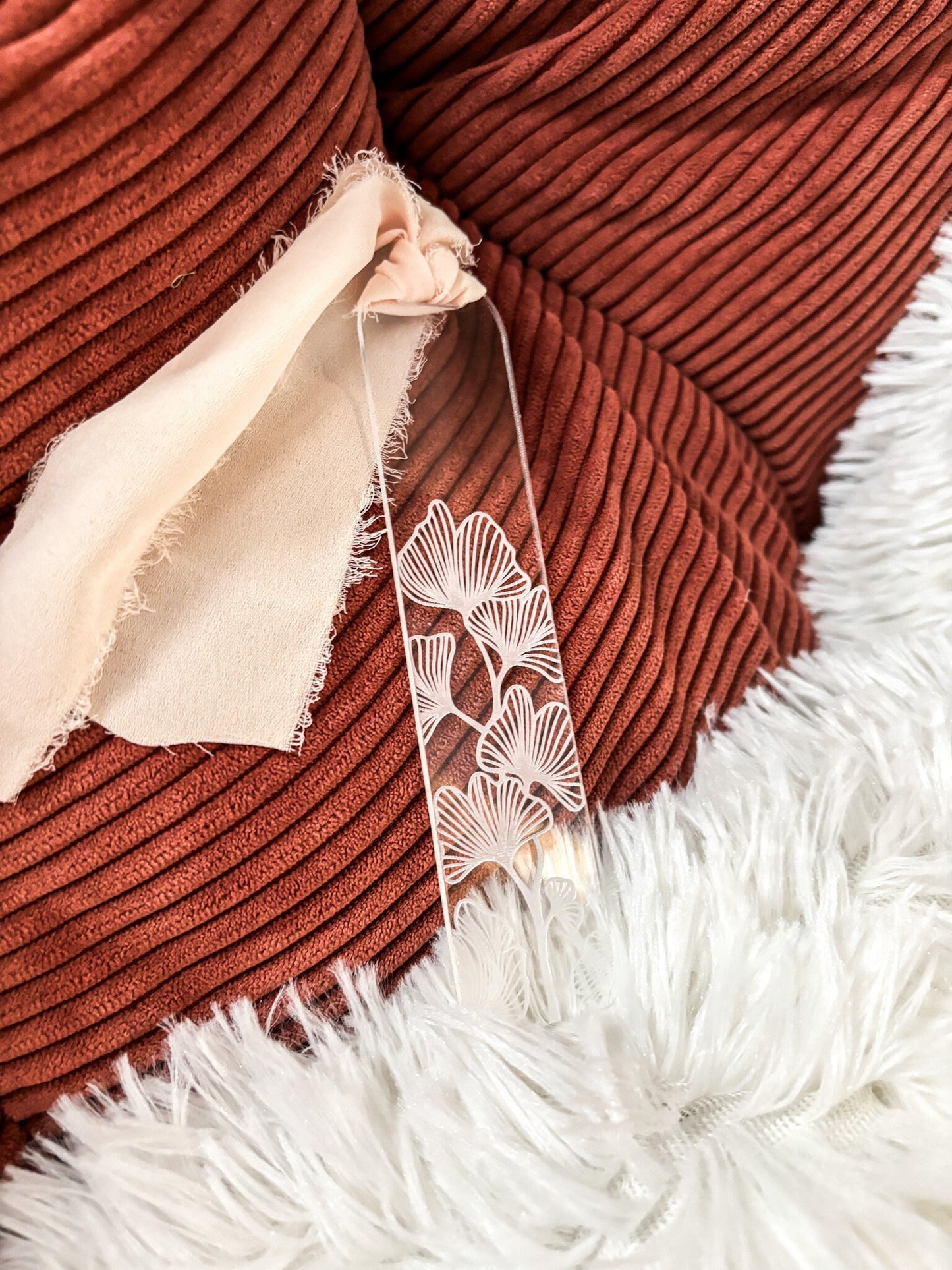 Greenery Designs Wood Bookmark, Acrylic Leaves Bookmark, Funny Bookmark Gift, Laser Engraved Bookmark, Aesthetic Floral Acrylic Bookmark