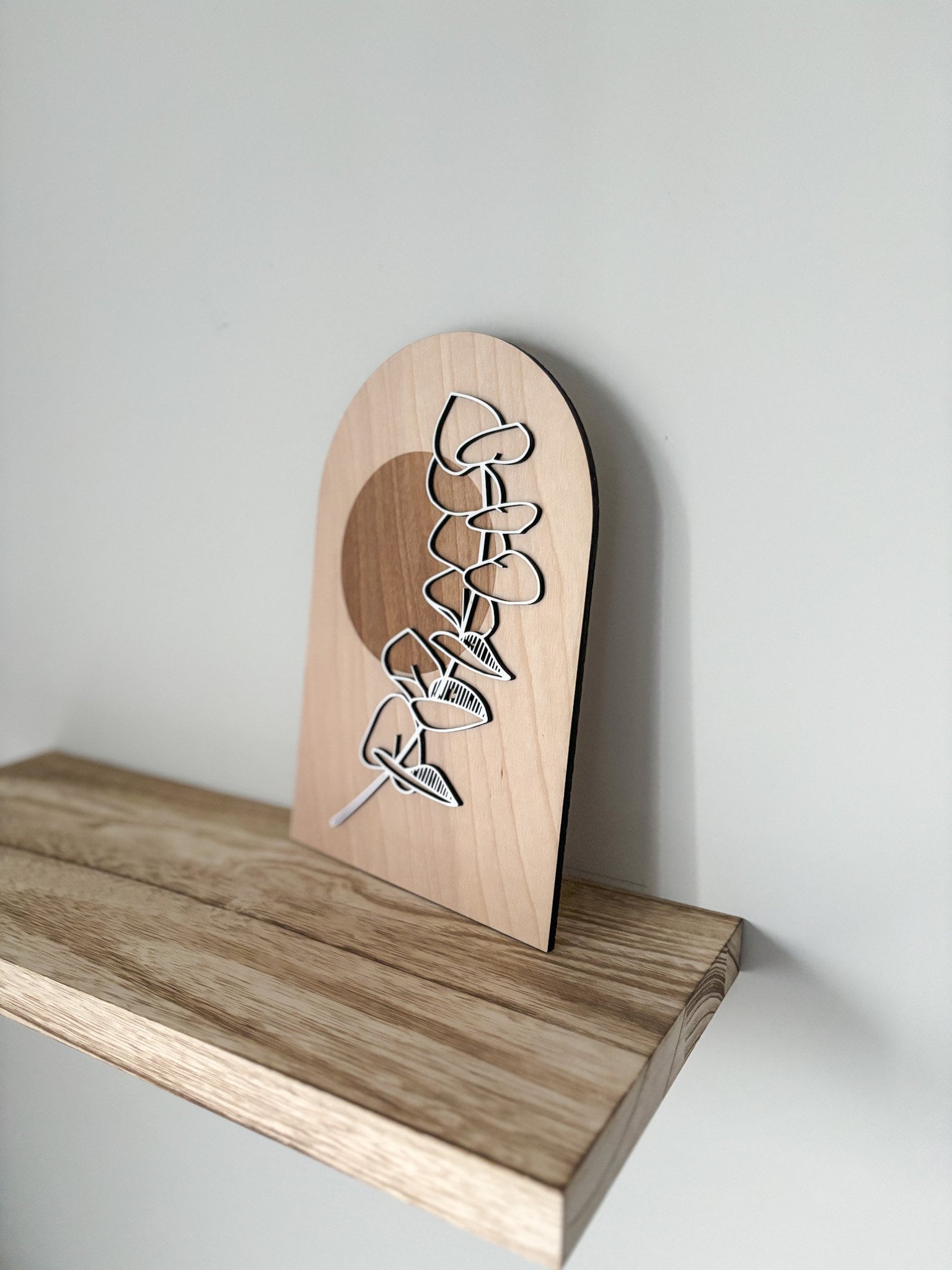 Boho Engraved Greenery Wall Art, Eucalyptus Wood Art, Contemporary Wall Decor, Laser Cut Wall Art, Feminine Wall Art, Boho Home Decor