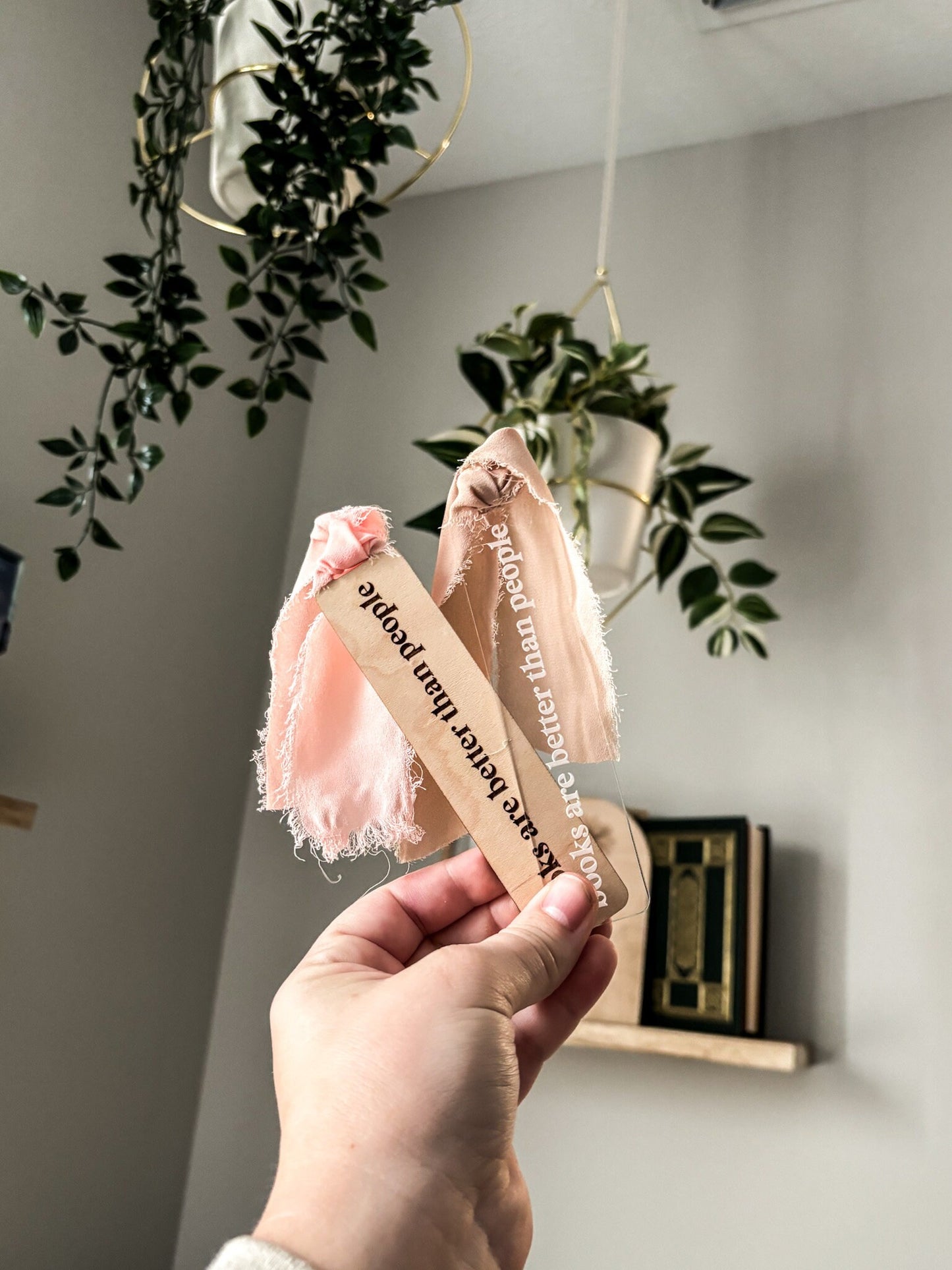 Books Are Better Than People Wood Bookmark, Acrylic Bookmark, Funny Bookmark Gift, Laser Engraved Bookmark, Aesthetic Acrylic Bookmark