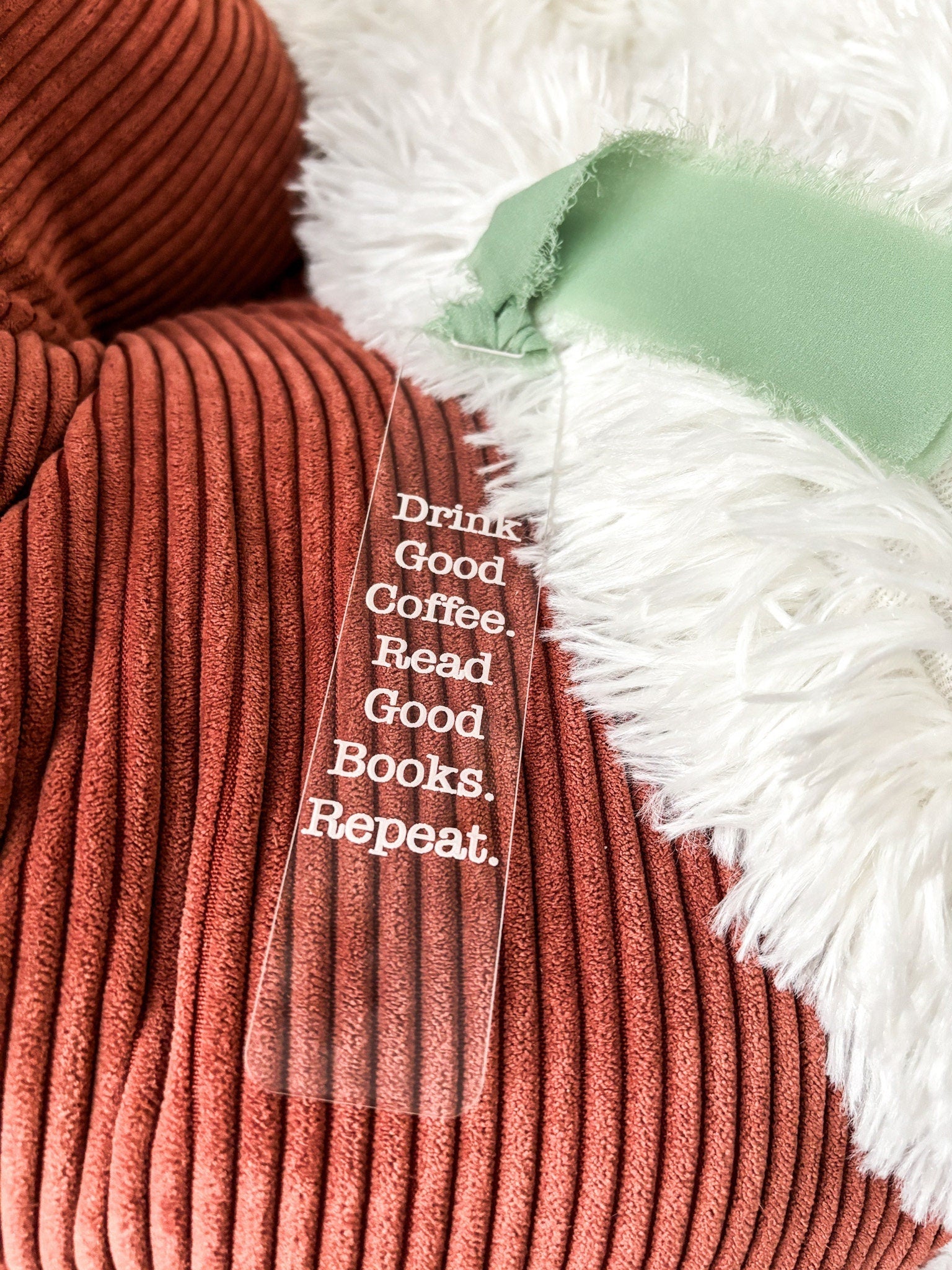 Drink Good Coffee Wood Bookmark, Acrylic Bookmark, Funny Bookmark Gift, Laser Engraved Bookmark, Aesthetic Acrylic Floral Bookmark