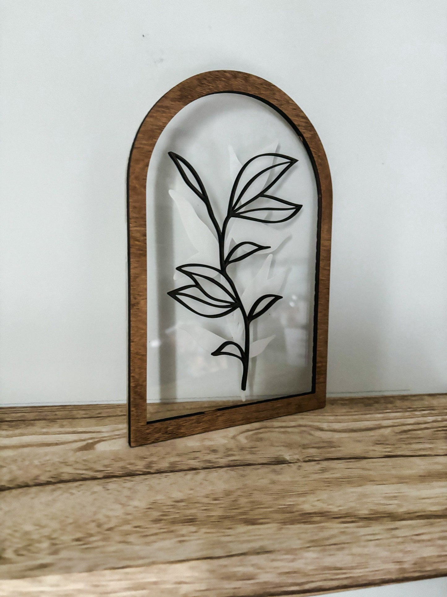 Boho Greenery Wall Art, Acrylic Leaf Wood Art, Acrylic Monstera Leaves Wall Decor, Feminine Wall Art, Boho Home Decor
