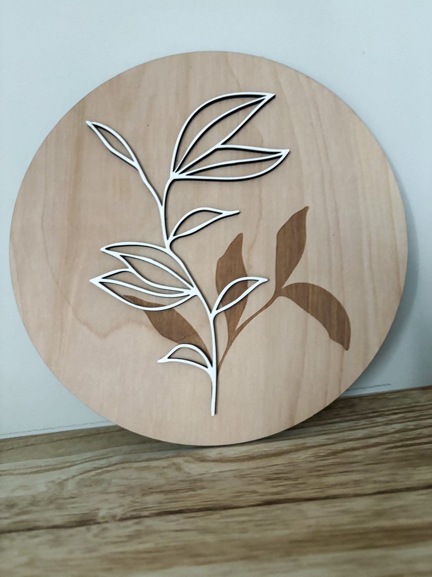 Boho Engraved Greenery Wall Art, Leaf Wood Art, Contemporary Leaves Wall Decor, Laser Cut Wall Art, Feminine Wall Art, Boho Home Decor