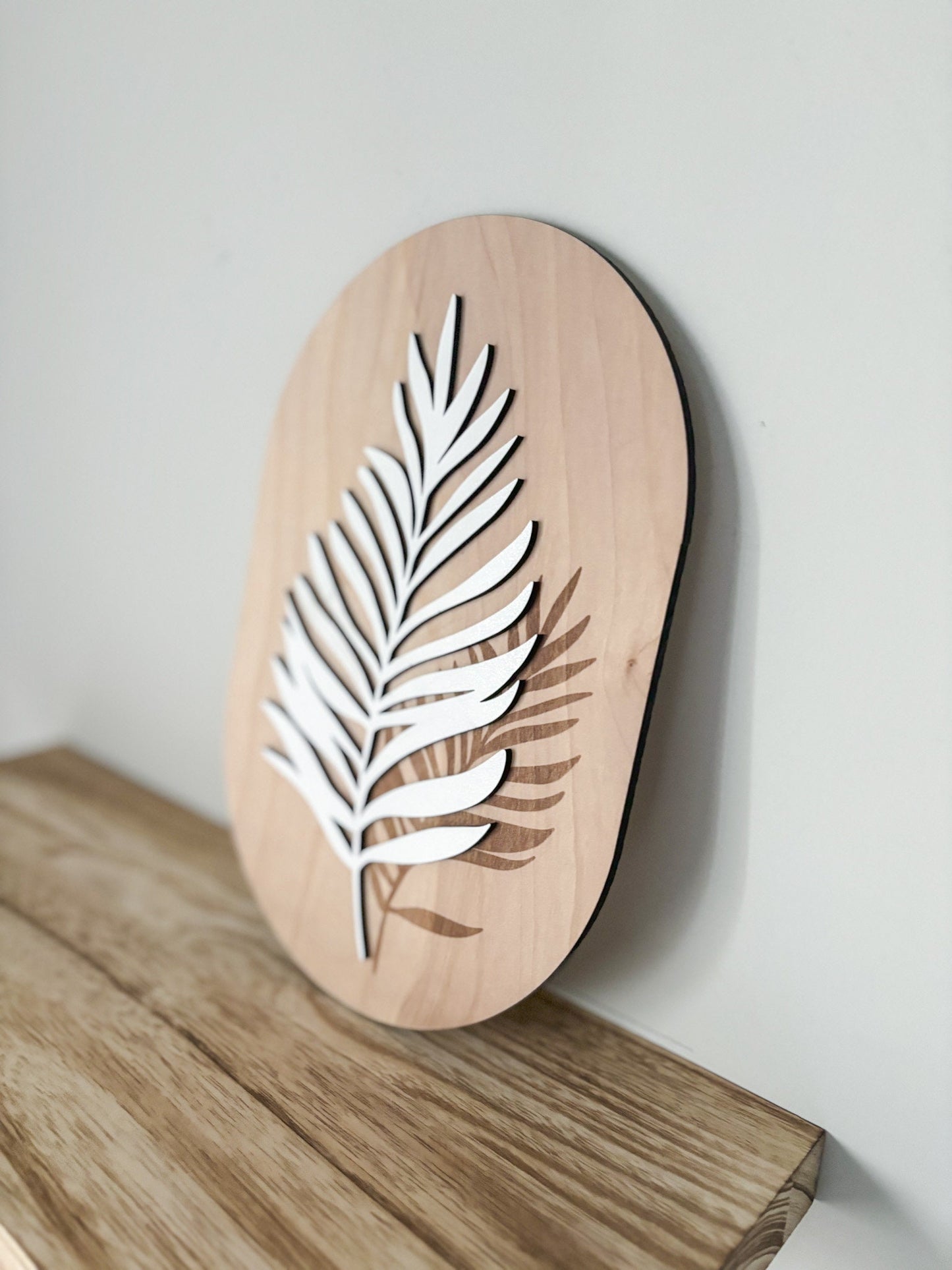 Boho Engraved Greenery Wall Art, Leaf Wood Art, Contemporary Leaves Wall Decor, Laser Cut Wall Art, Feminine Wall Art, Boho Home Decor
