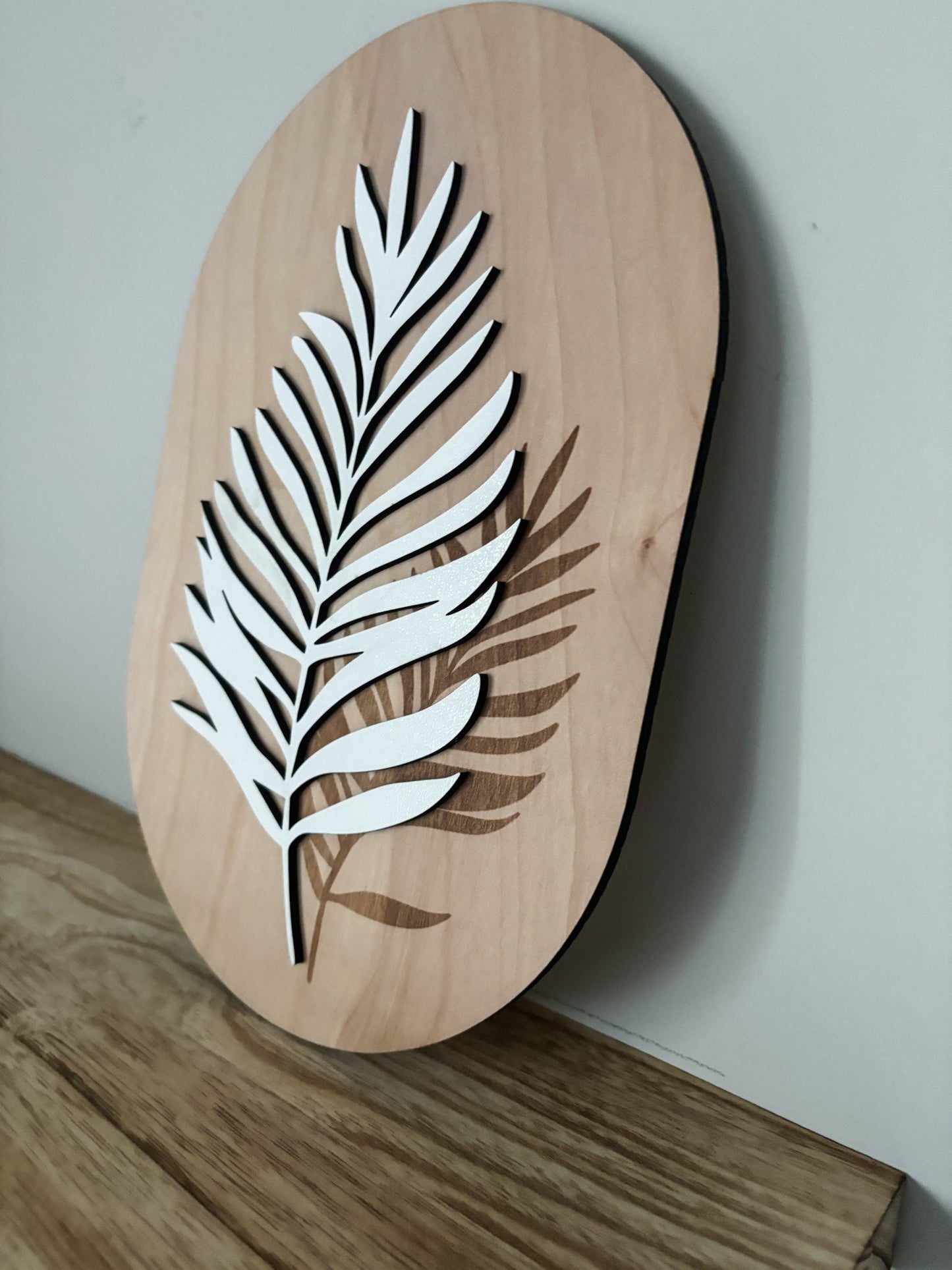 Boho Engraved Greenery Wall Art, Leaf Wood Art, Contemporary Leaves Wall Decor, Laser Cut Wall Art, Feminine Wall Art, Boho Home Decor