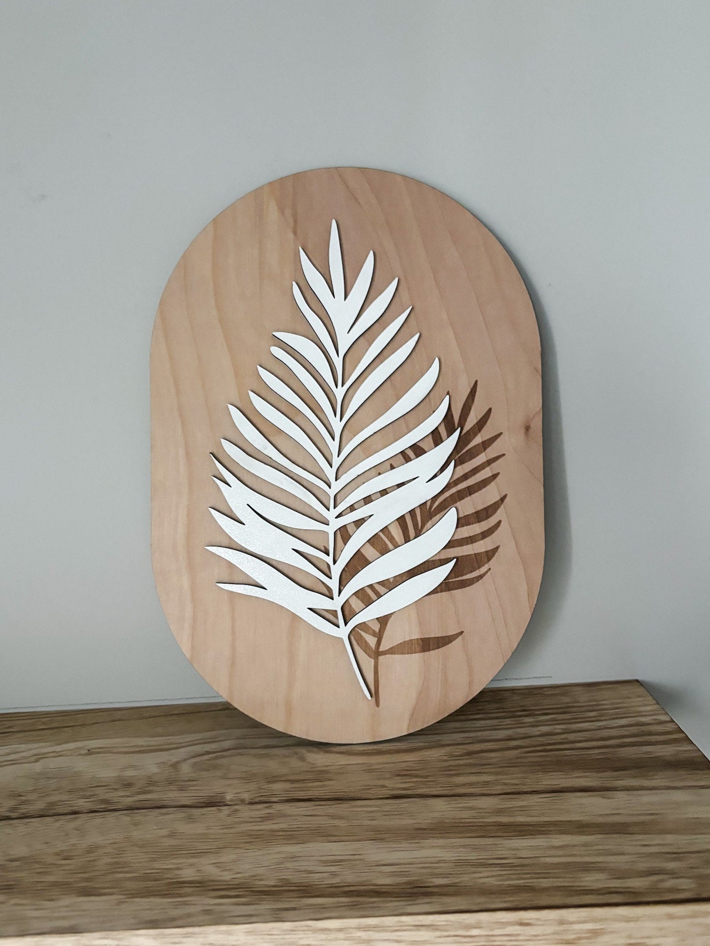 Boho Engraved Greenery Wall Art, Leaf Wood Art, Contemporary Leaves Wall Decor, Laser Cut Wall Art, Feminine Wall Art, Boho Home Decor