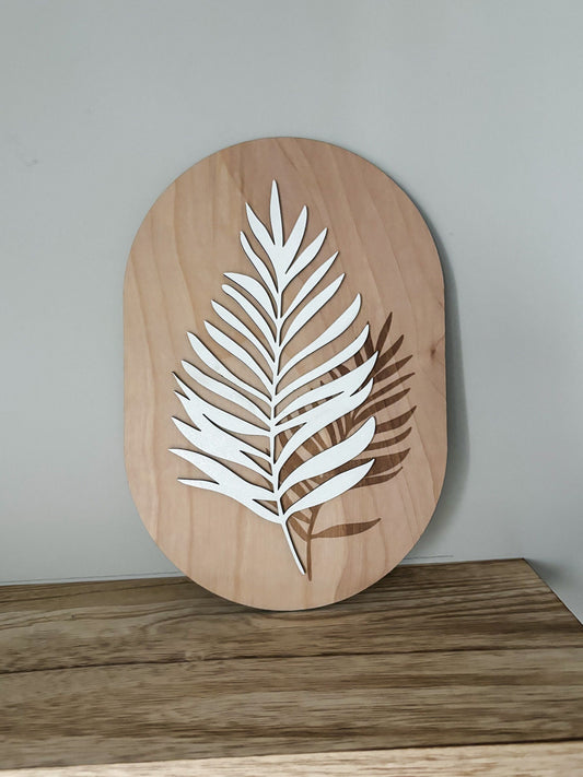 Boho Engraved Greenery Wall Art, Leaf Wood Art, Contemporary Leaves Wall Decor, Laser Cut Wall Art, Feminine Wall Art, Boho Home Decor
