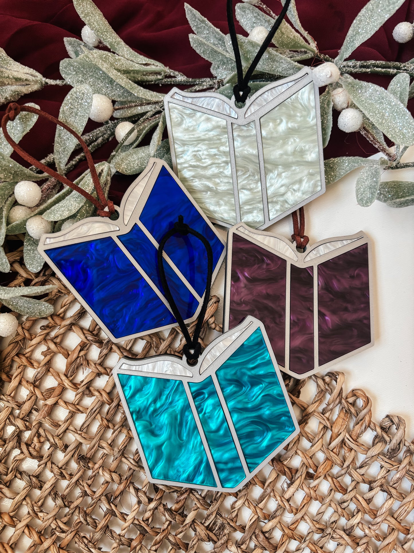 Book Ornament Faux Stained Glass