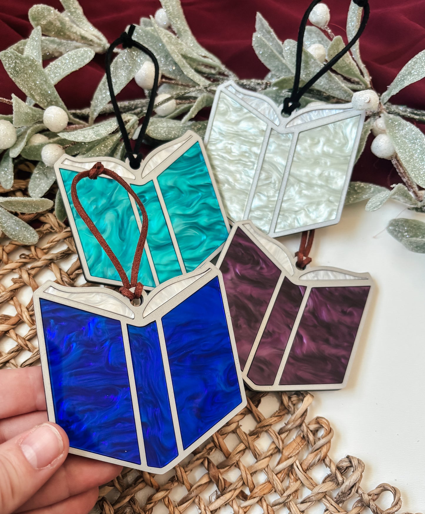 Book Ornament Faux Stained Glass