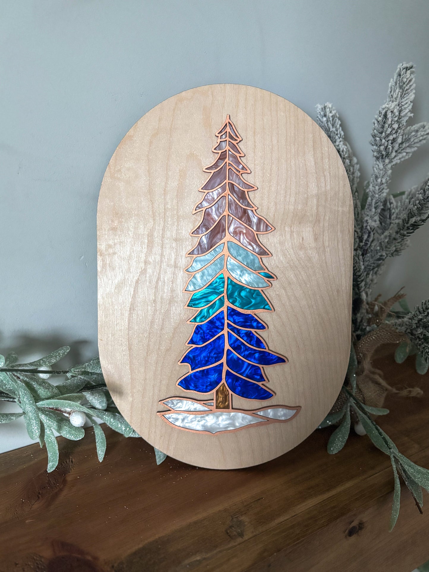 Faux Stained Glass Tree
