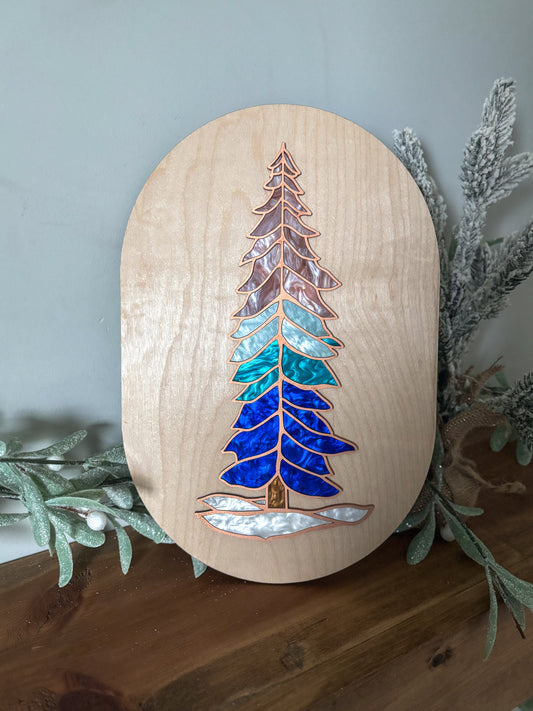Faux Stained Glass Tree