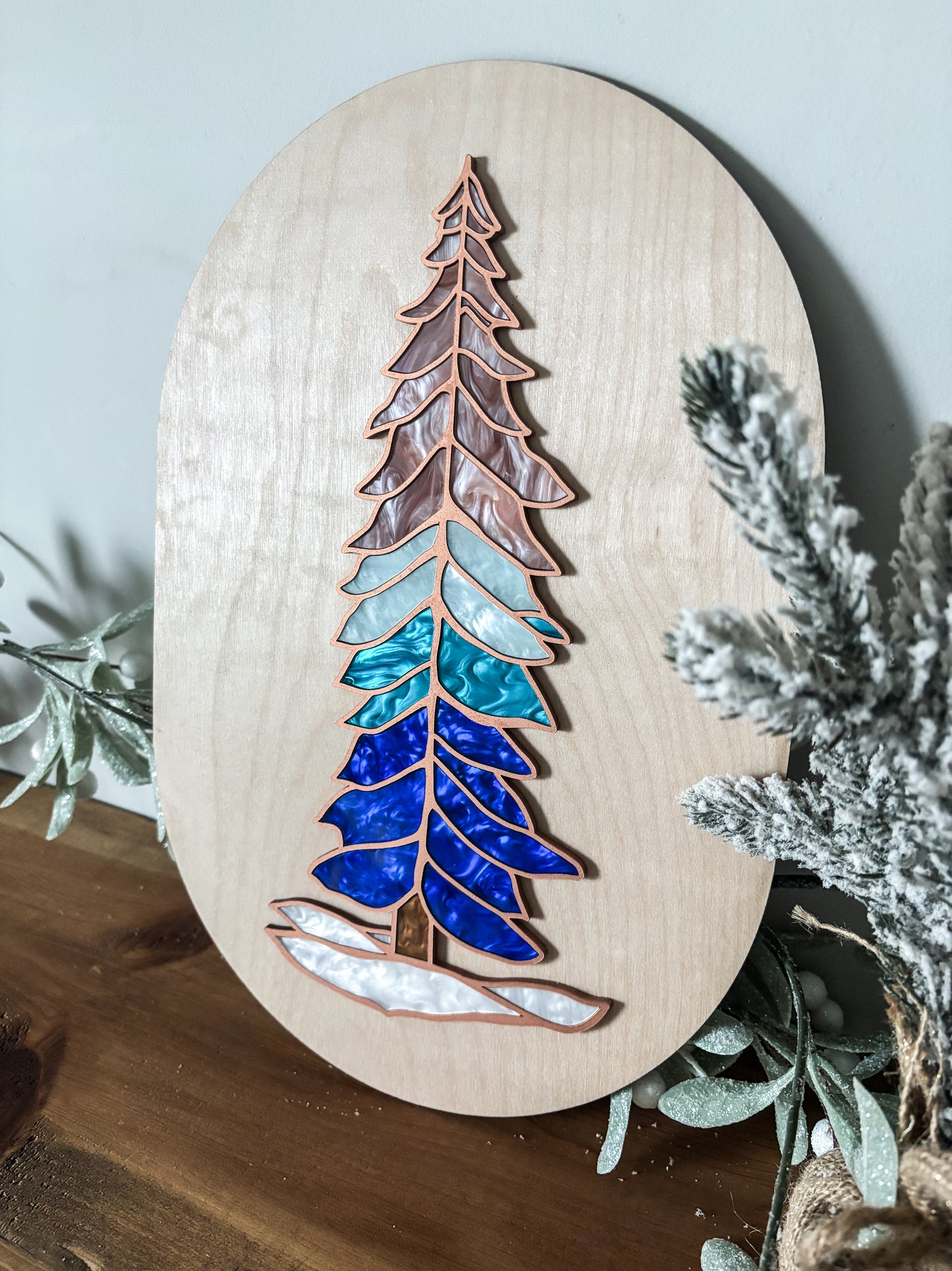 Faux Stained Glass Tree