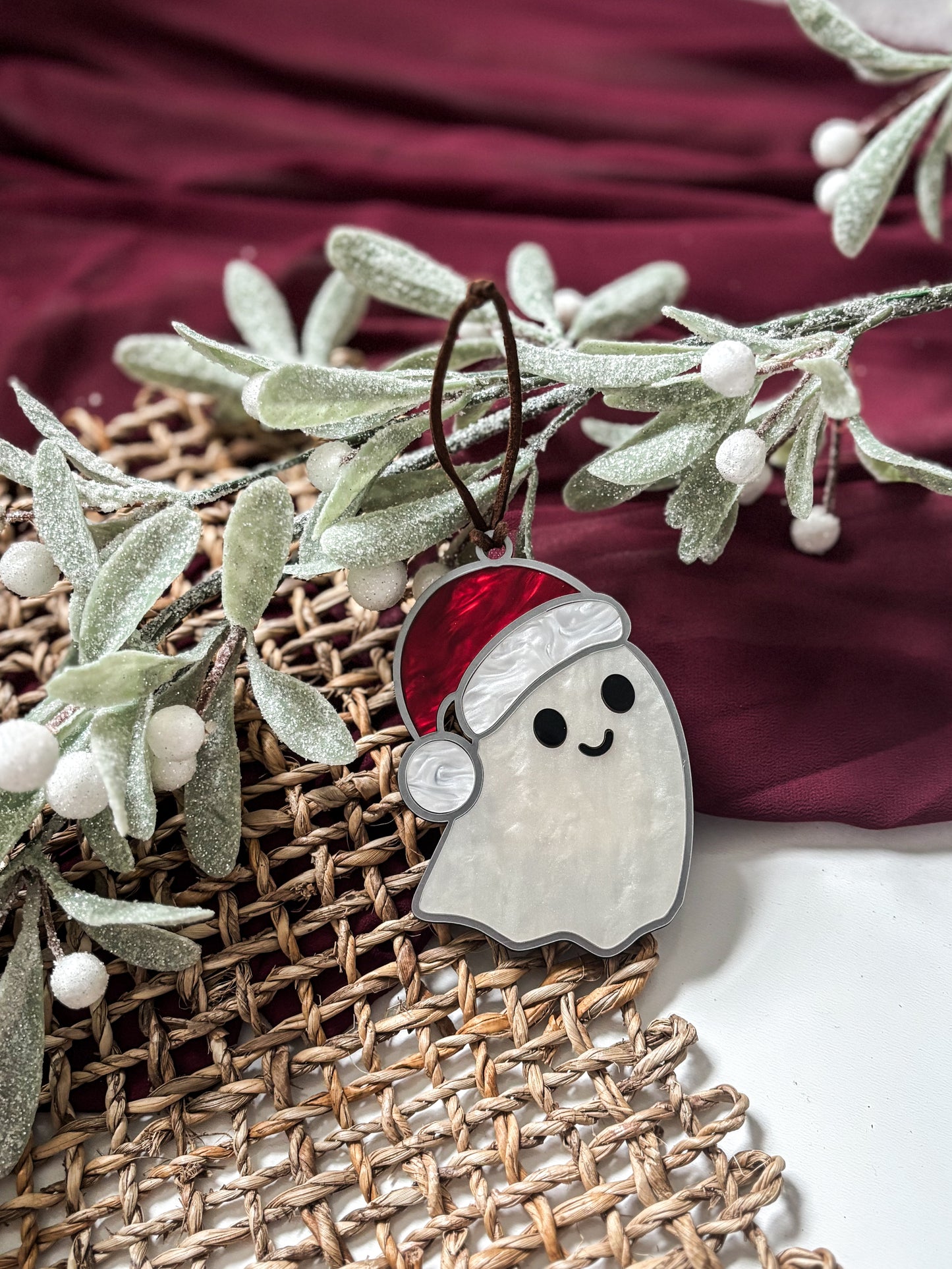 Ghost Ornament Faux Stained Glass