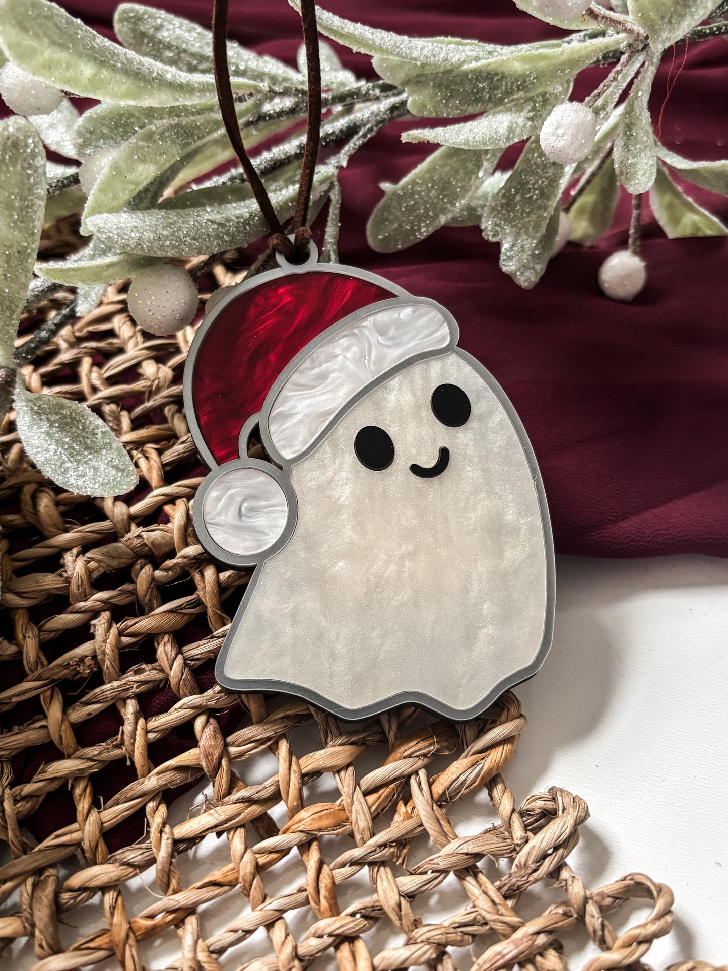 Ghost Ornament Faux Stained Glass