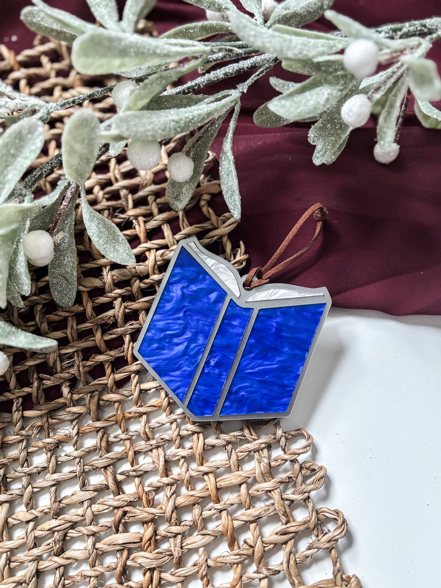 Book Ornament Faux Stained Glass