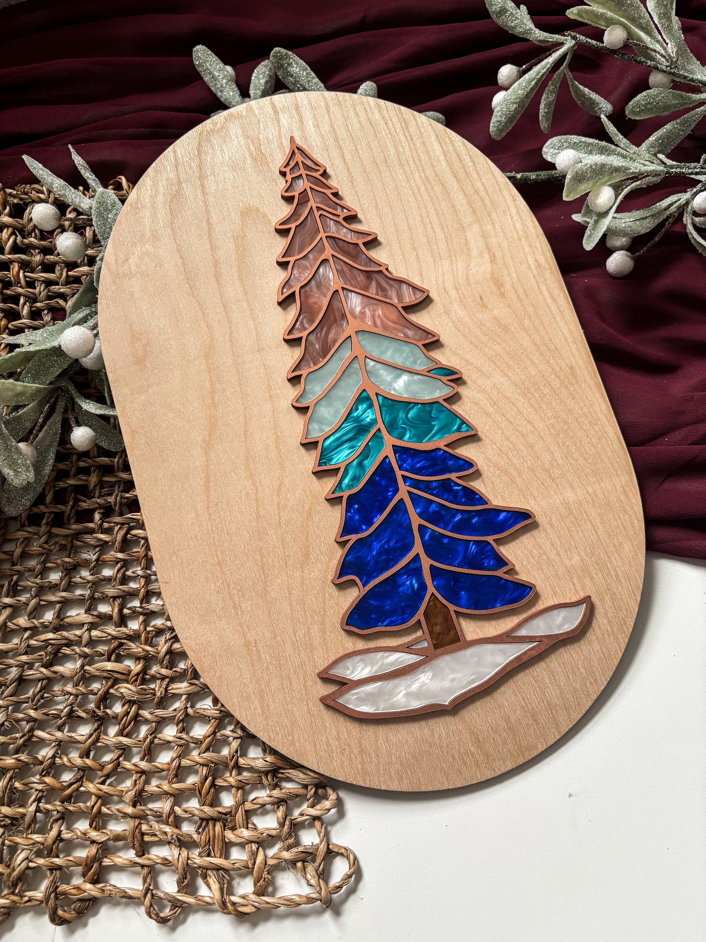 Faux Stained Glass Tree