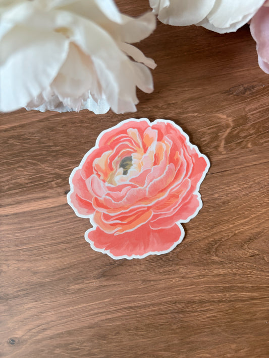 Peony Sticker