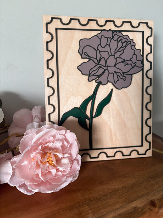 Peony Stamp