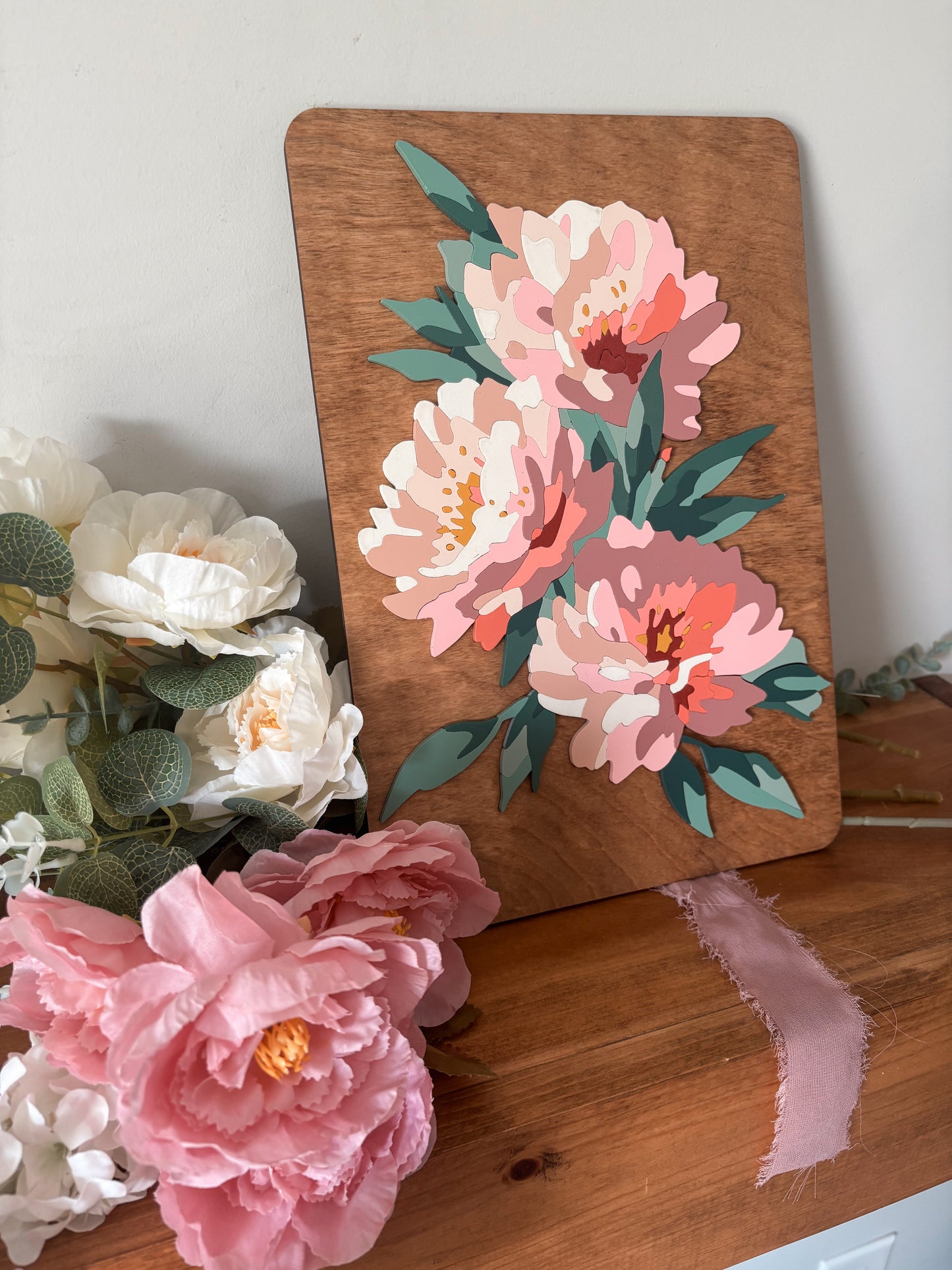 Mosaic Colorblock Peonies