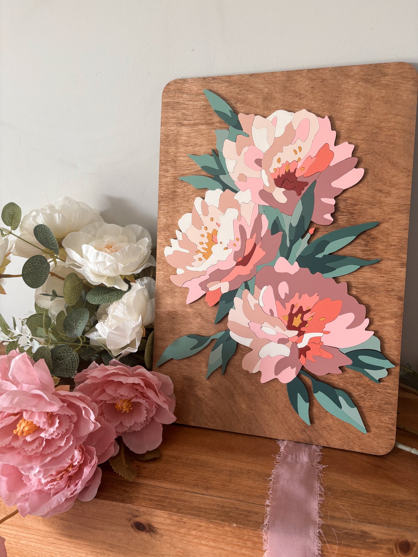Mosaic Colorblock Peonies